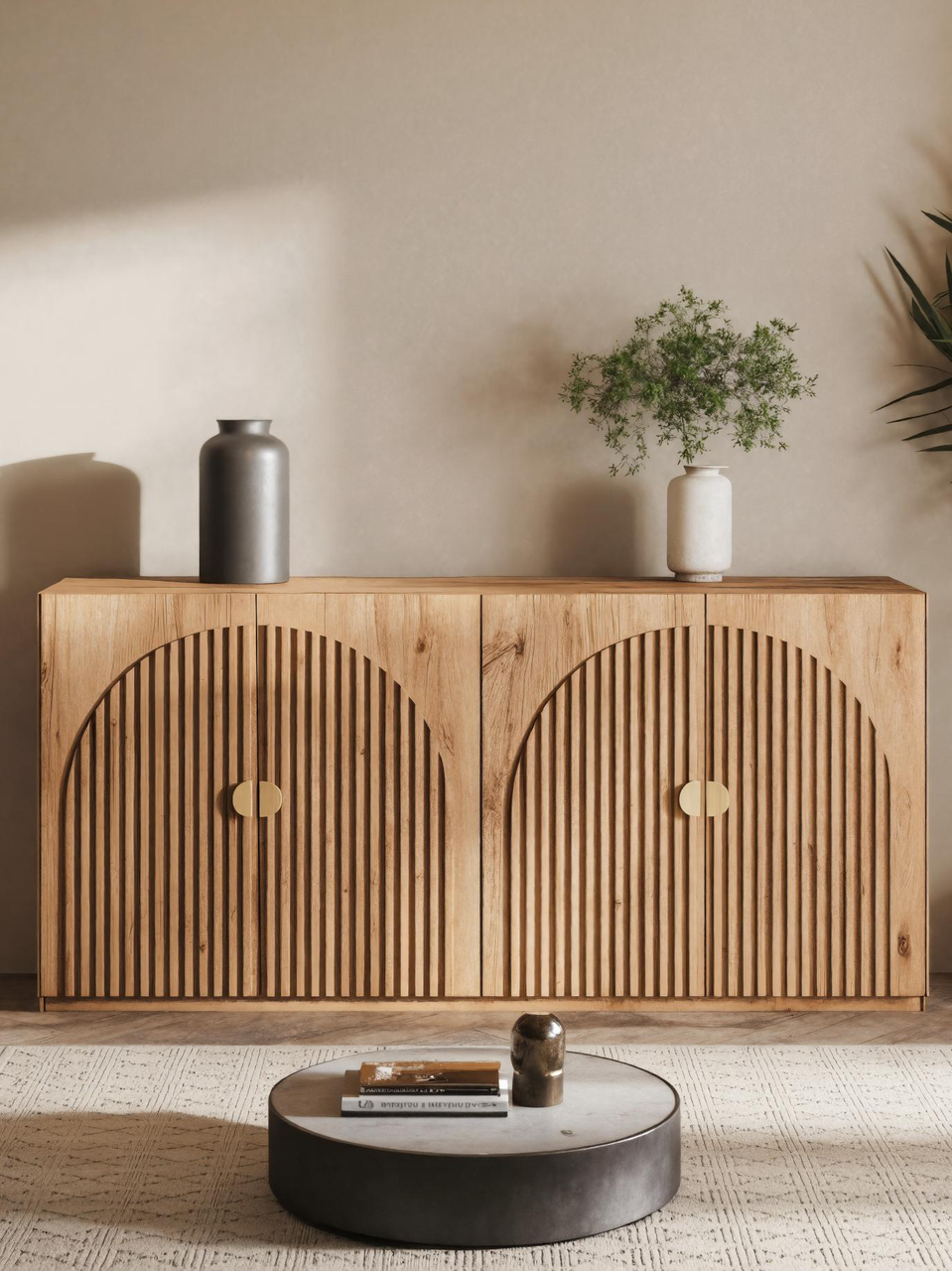 Modern Sideboard With Fluted Arch For Living Room Or Dining Room SITHTTSD004