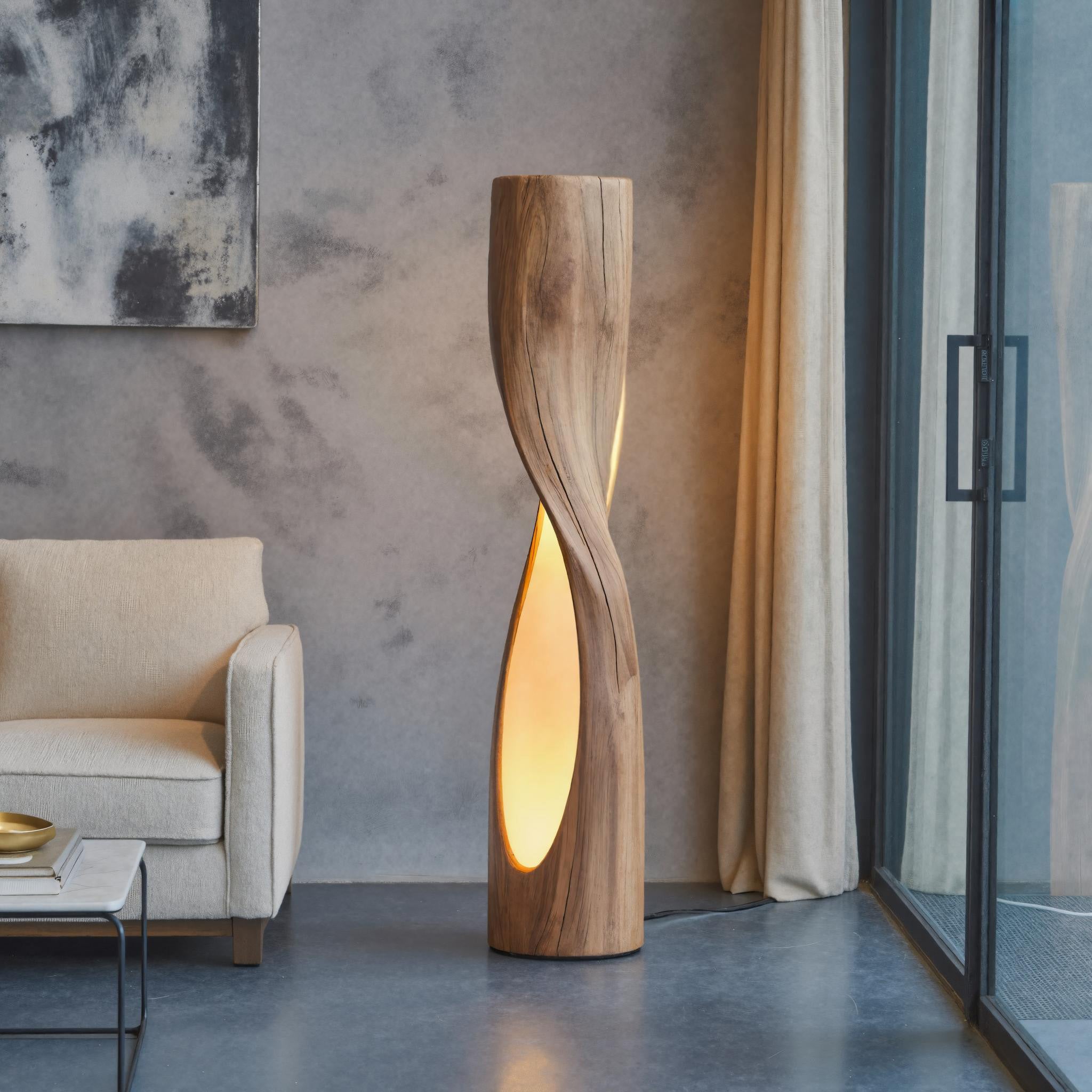 Artistic Twisted Floor Lamp For Bedroom Or Living Room SITHHNLAM021