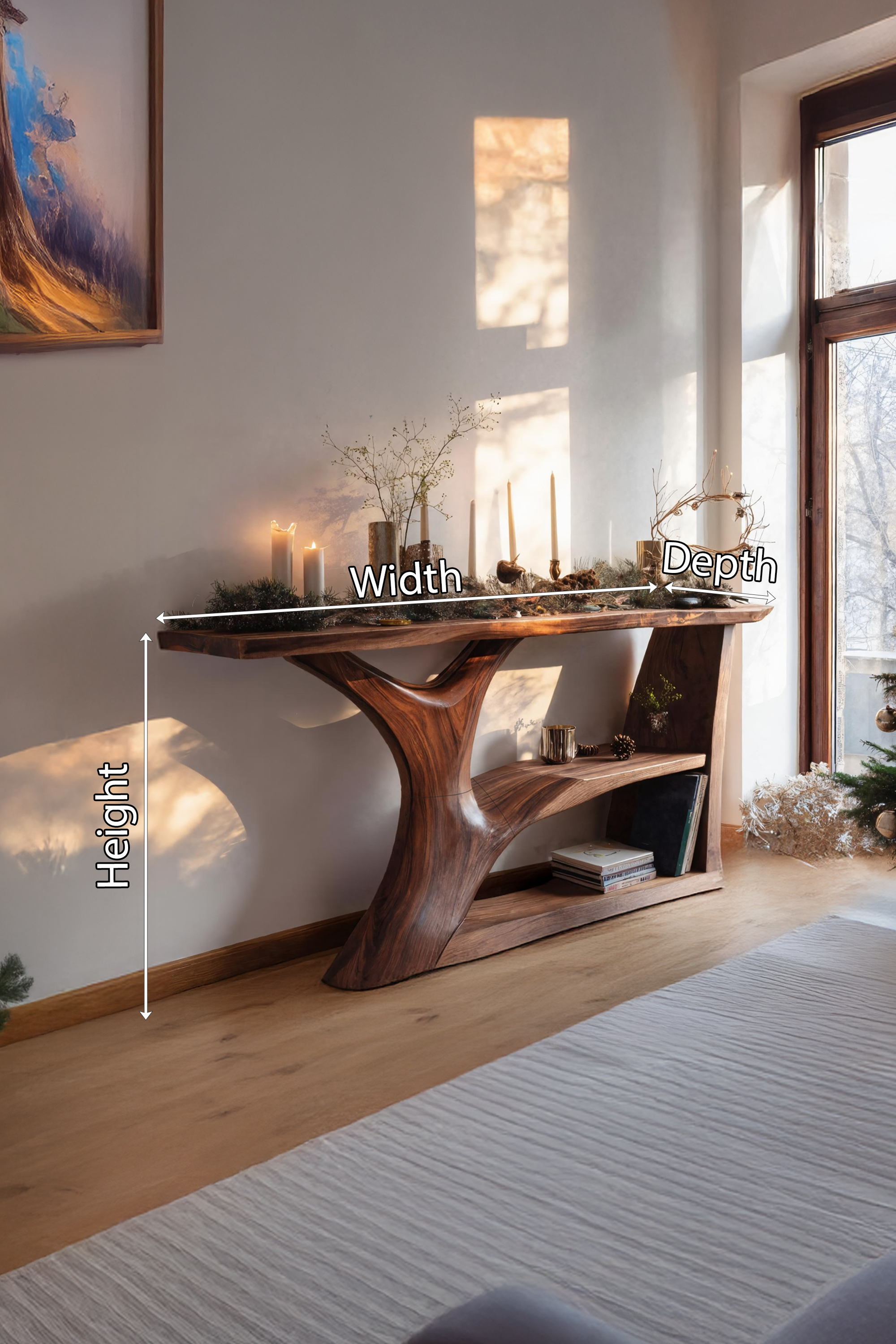 Modern Wooden Console Table For Holiday Living Room Furniture SILDTTNCSC007