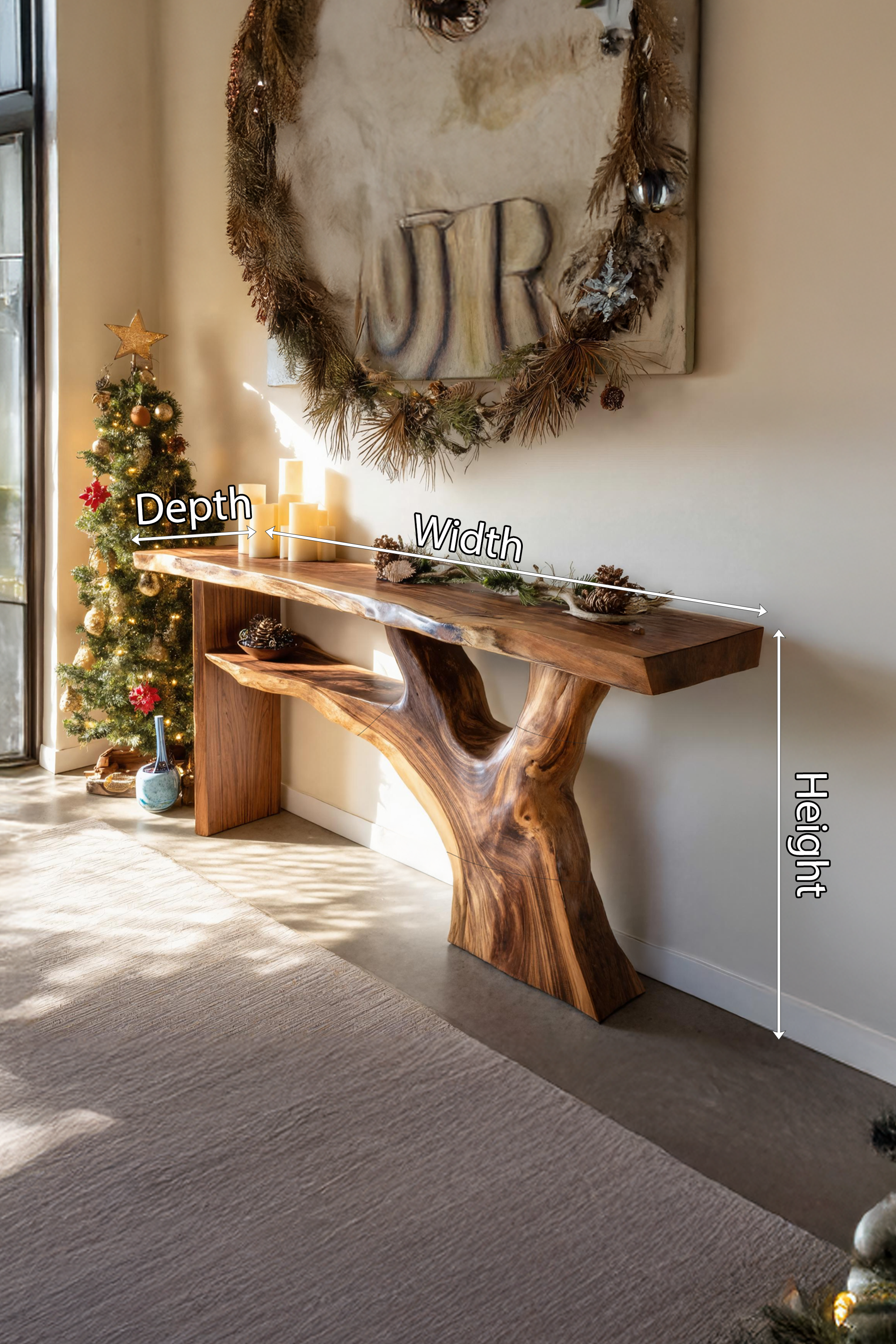 Mid Century Solid Wood Console Table For Holiday Home Decoration SILDTTNCSC005