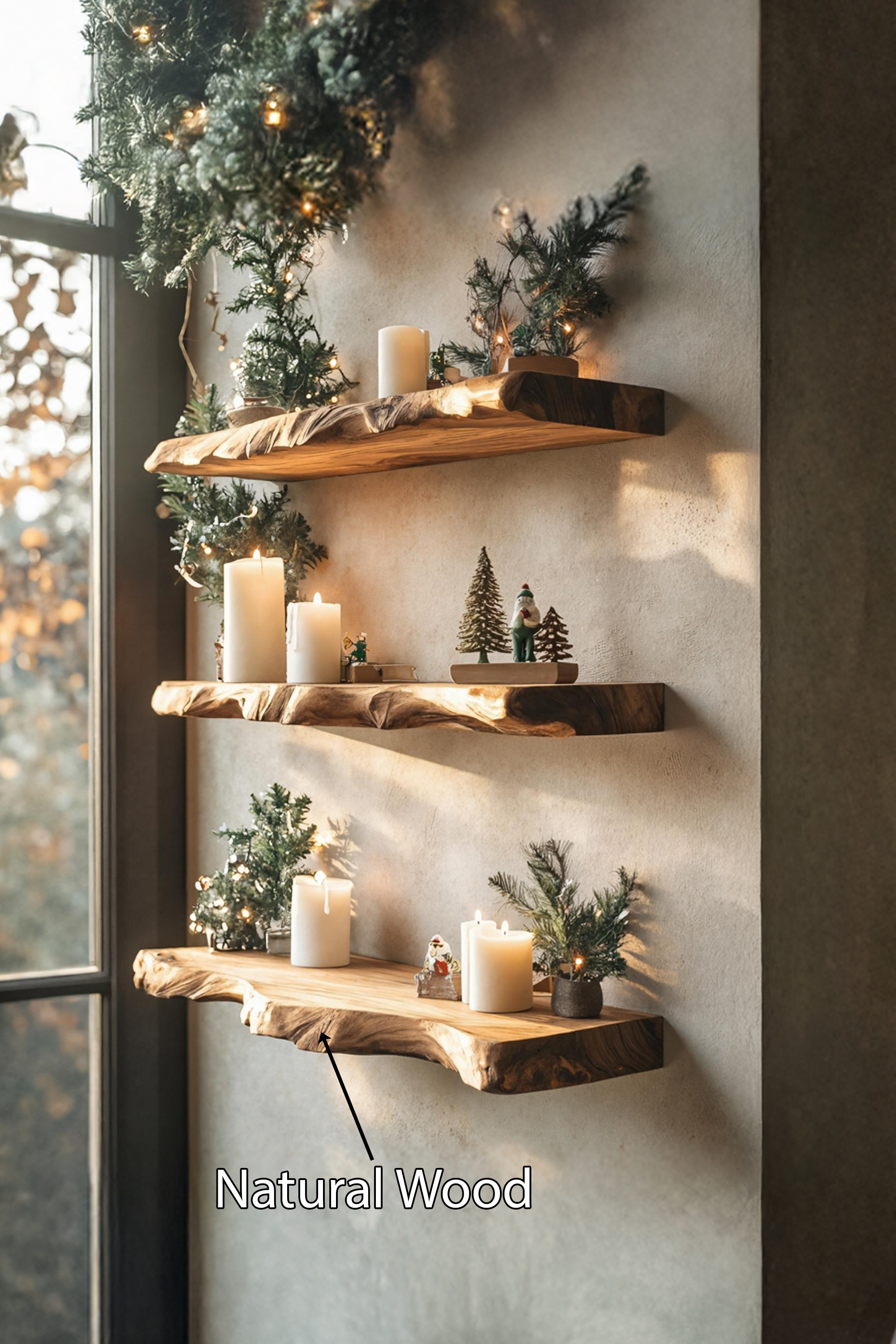 Modern Wooden Floating Shelf For Holiday Bedroom Wall Decoration SILDTTNCFL016