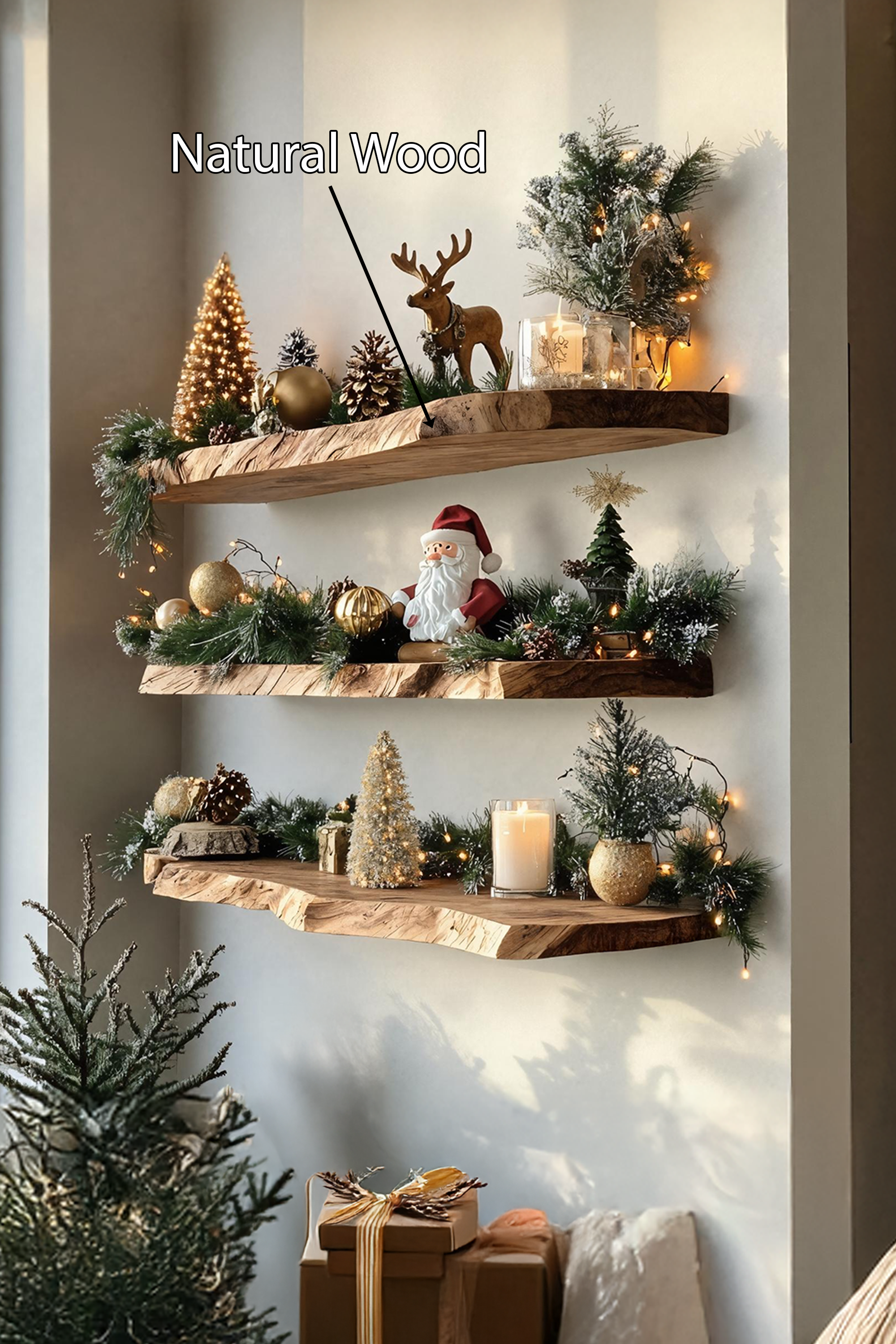 Modern Wooden Floating Shelf For Bedroom Holiday Furniture Decoration SILDTTNCFL036