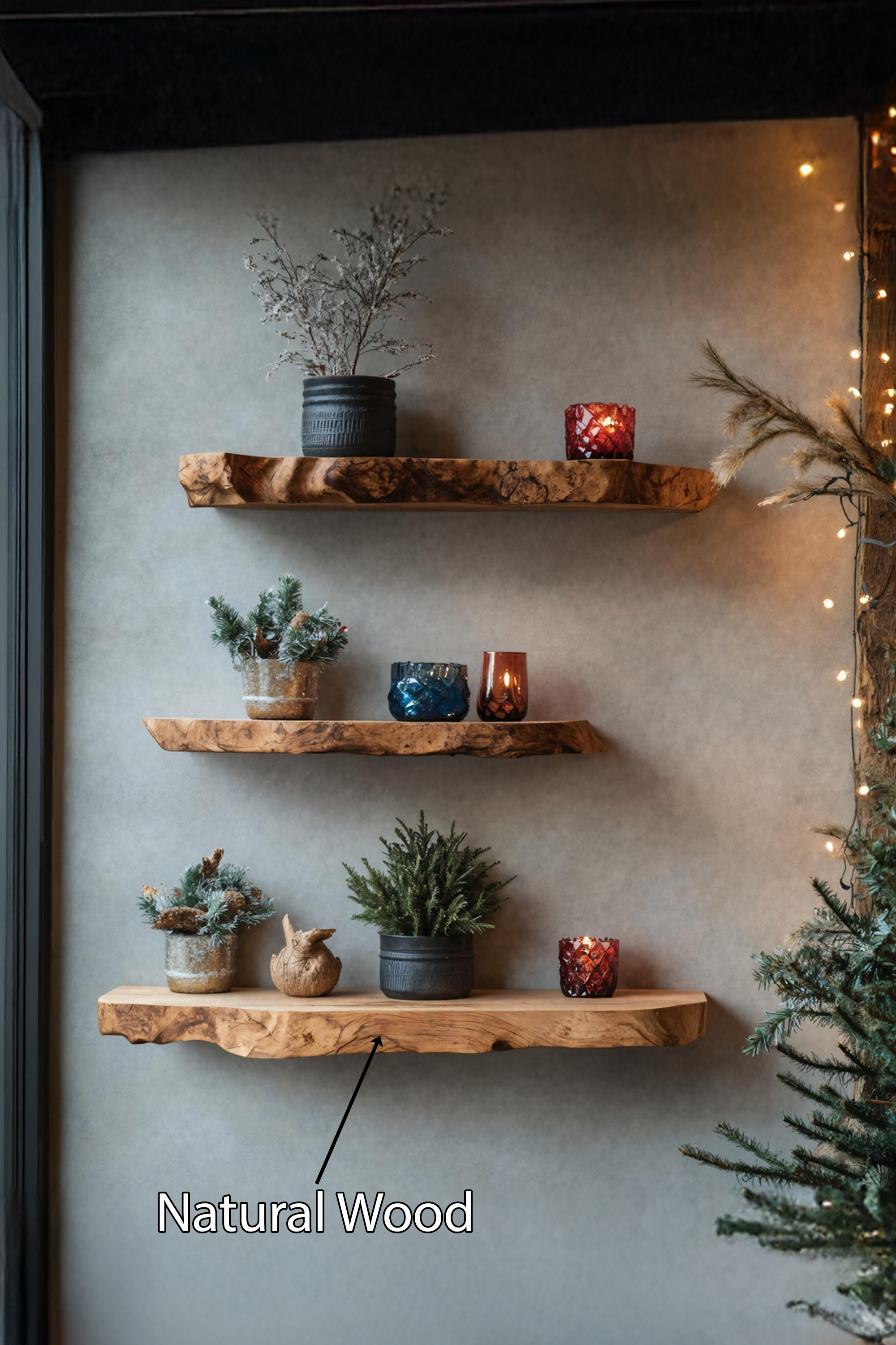 Modern Wooden Floating Shelf For Holiday Furniture Living Room SILDTTNCFL024