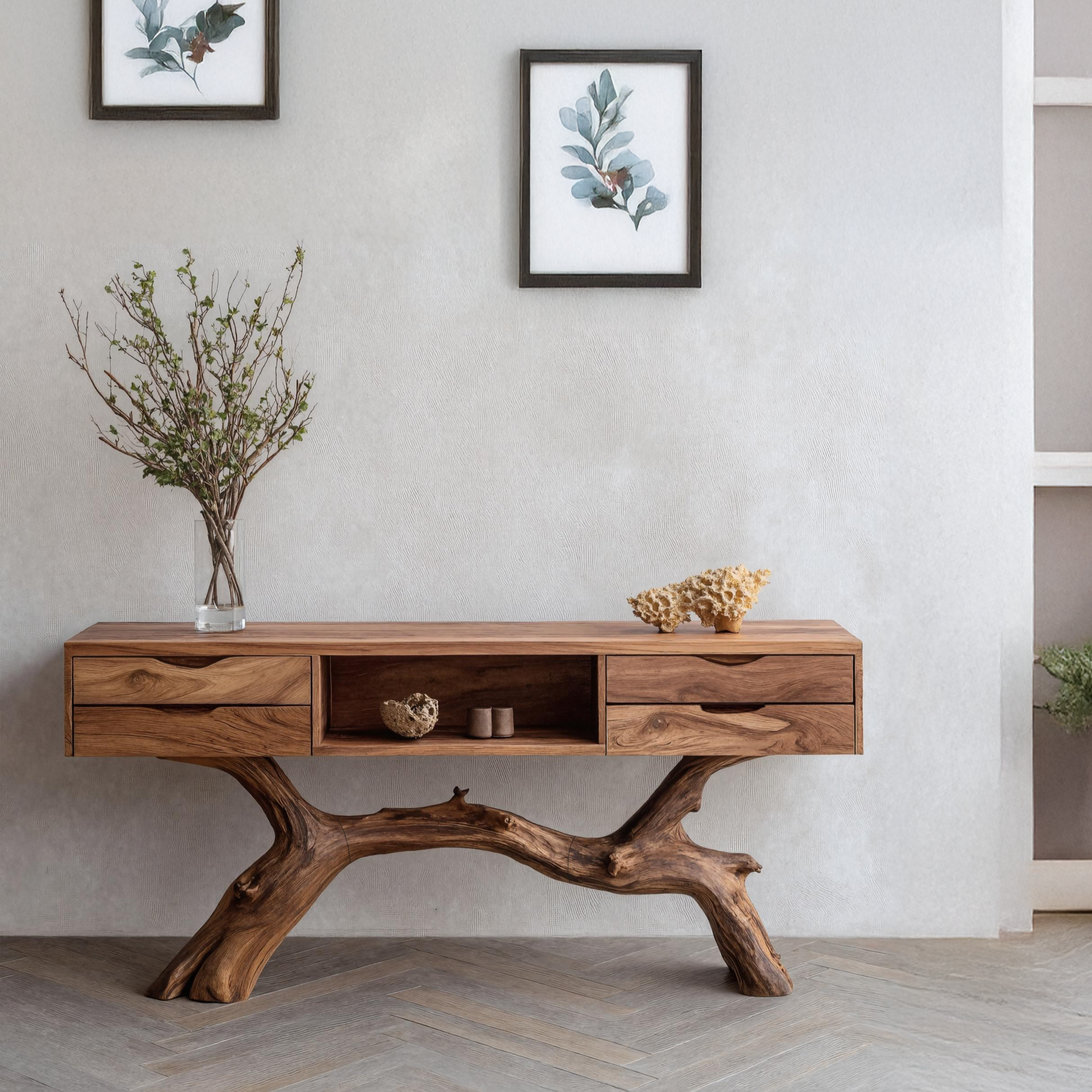 Handcrafted Wooden Console Table For Living Room Handmade Accent SILDTTRCS027