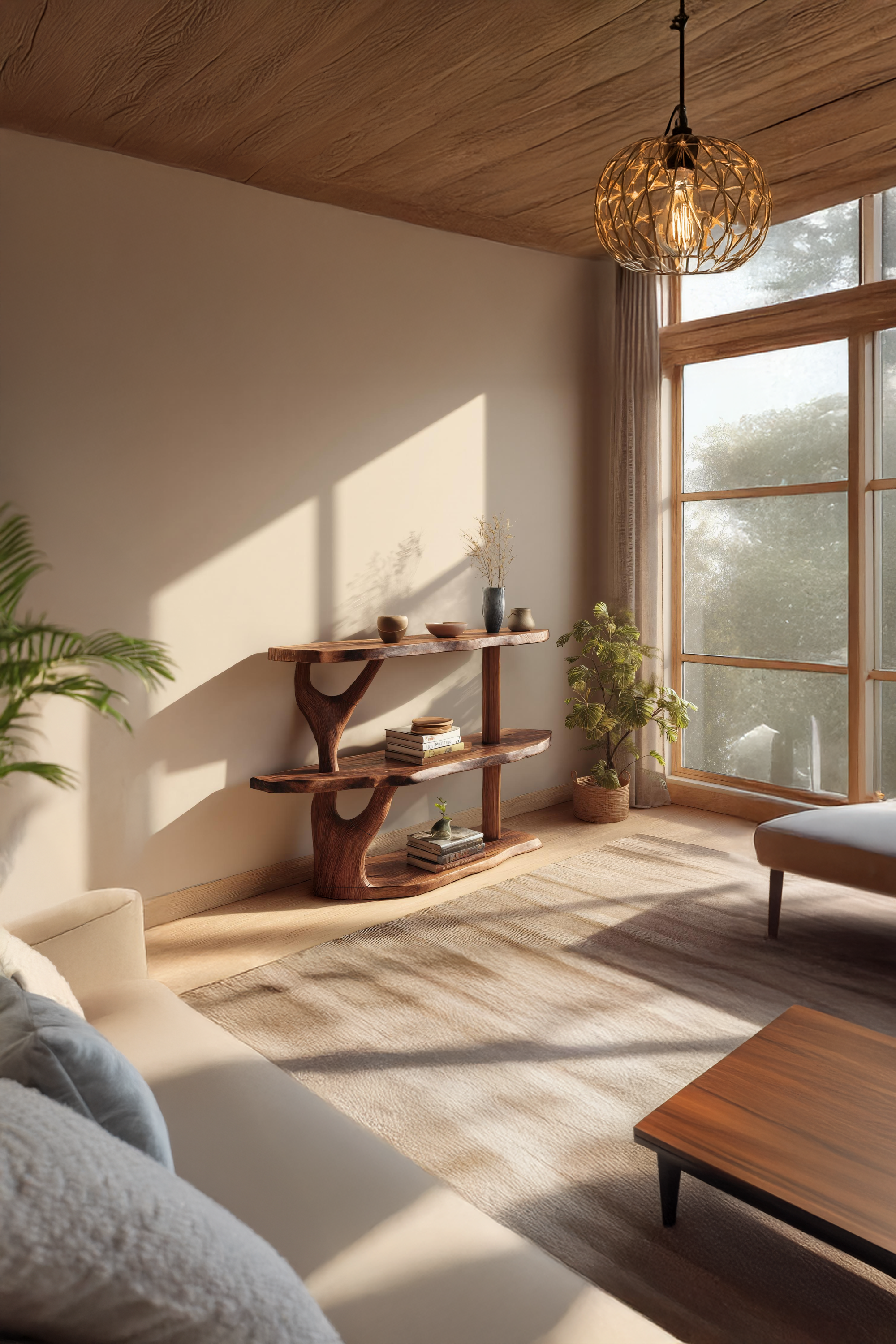 Handcrafted Solid Wood Console Table For Living Room Modern Decor SILDTTRCS034