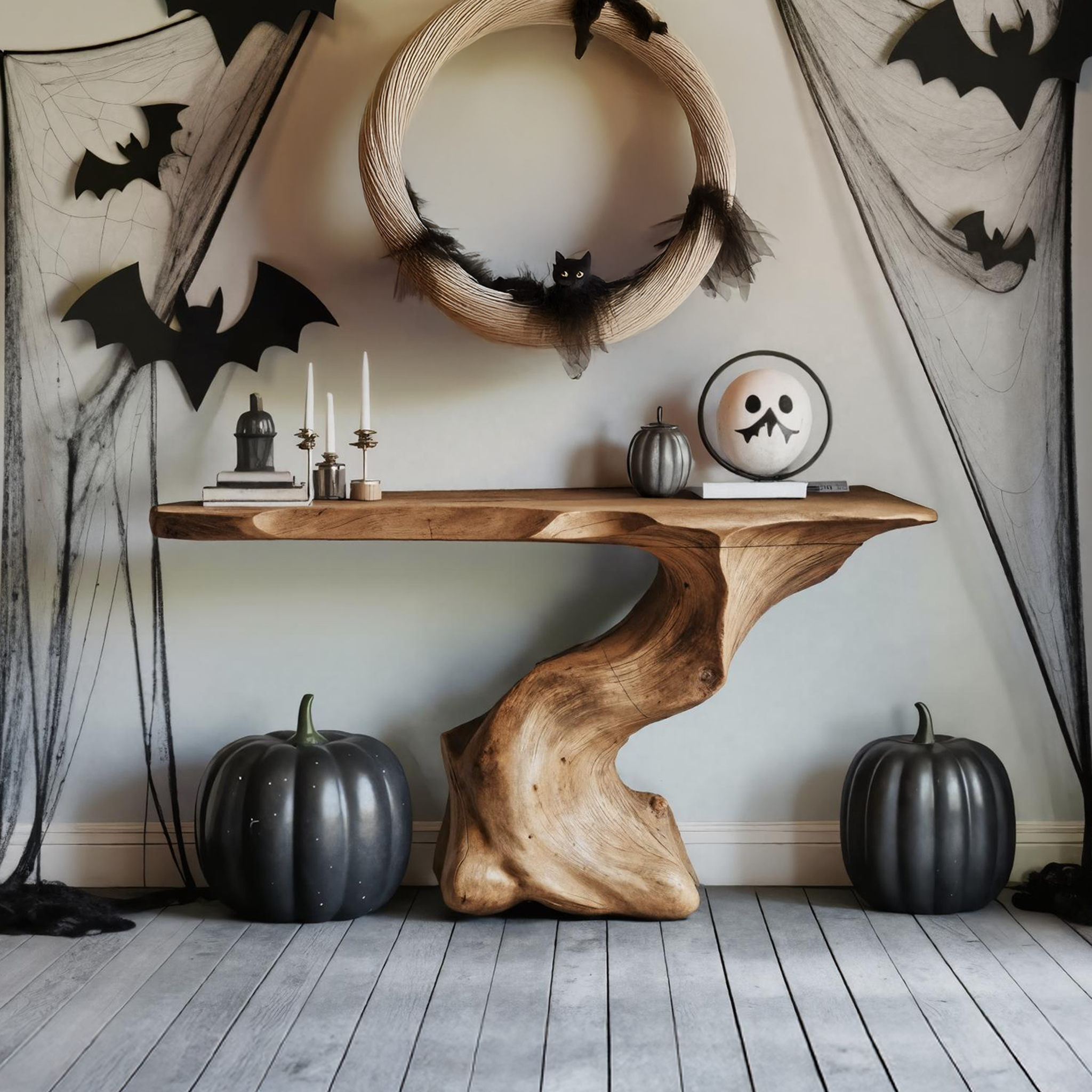 Handcrafted Solid Wood Coffee Table For Furniture Decor Halloween Theme SILDTTNHCS004