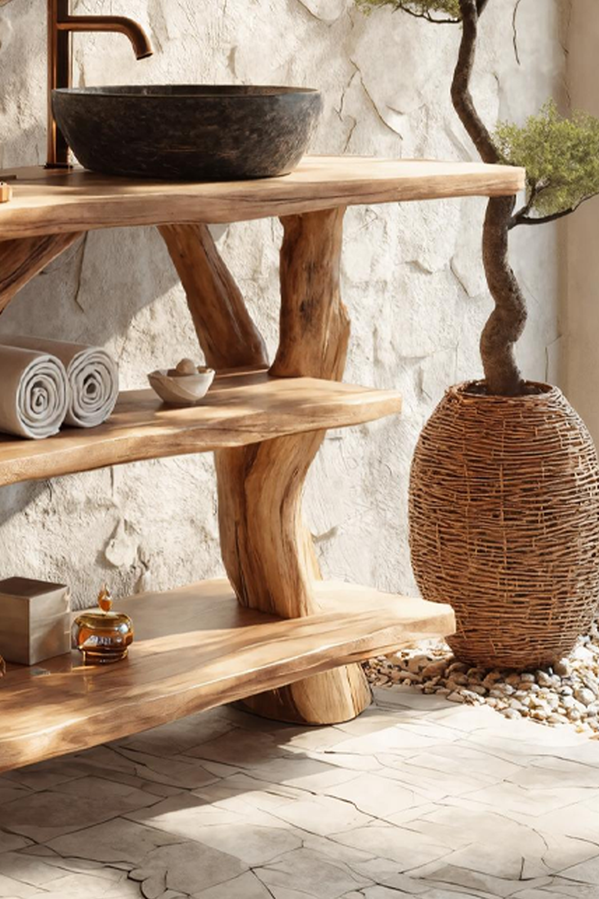 Farmhouse Solid Wood Vanity For Cozy Bathroom Furniture Decor SILDTTNBRV019