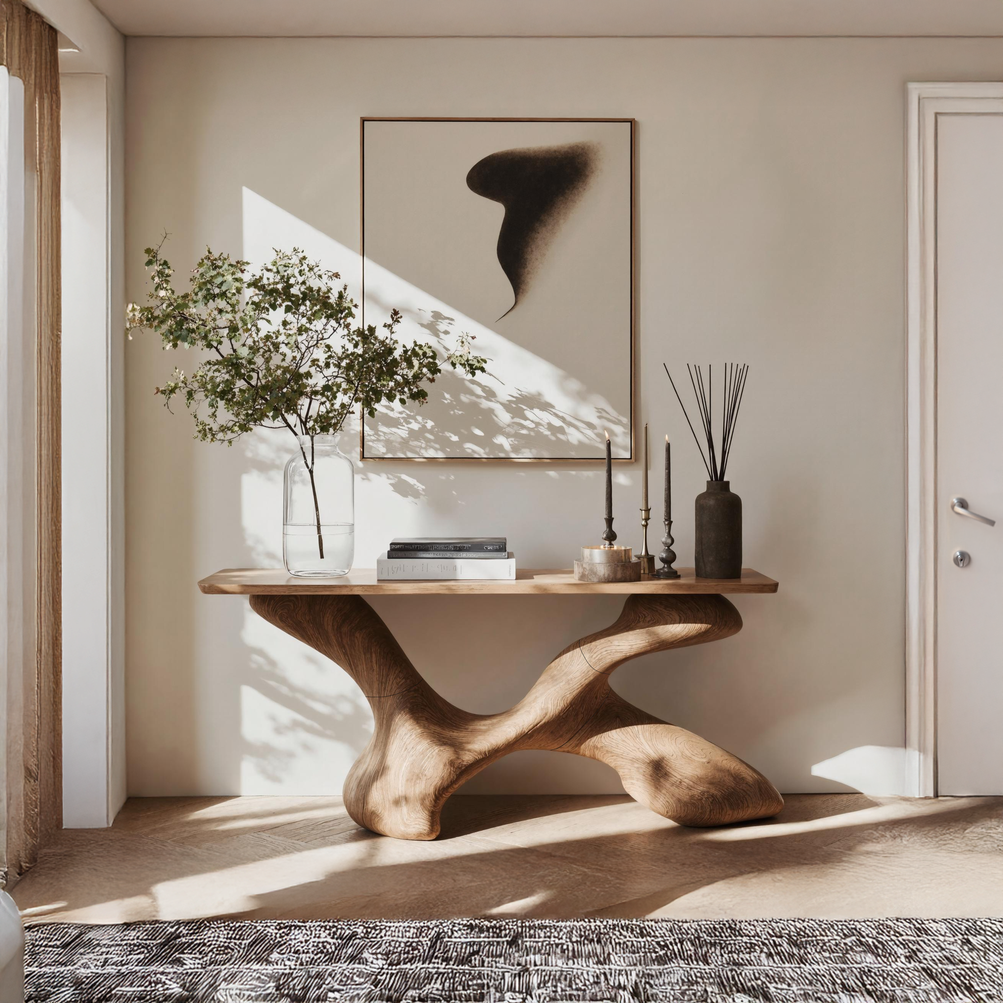 Mid Century Foyer Table For Living Room SILDTTNCS205