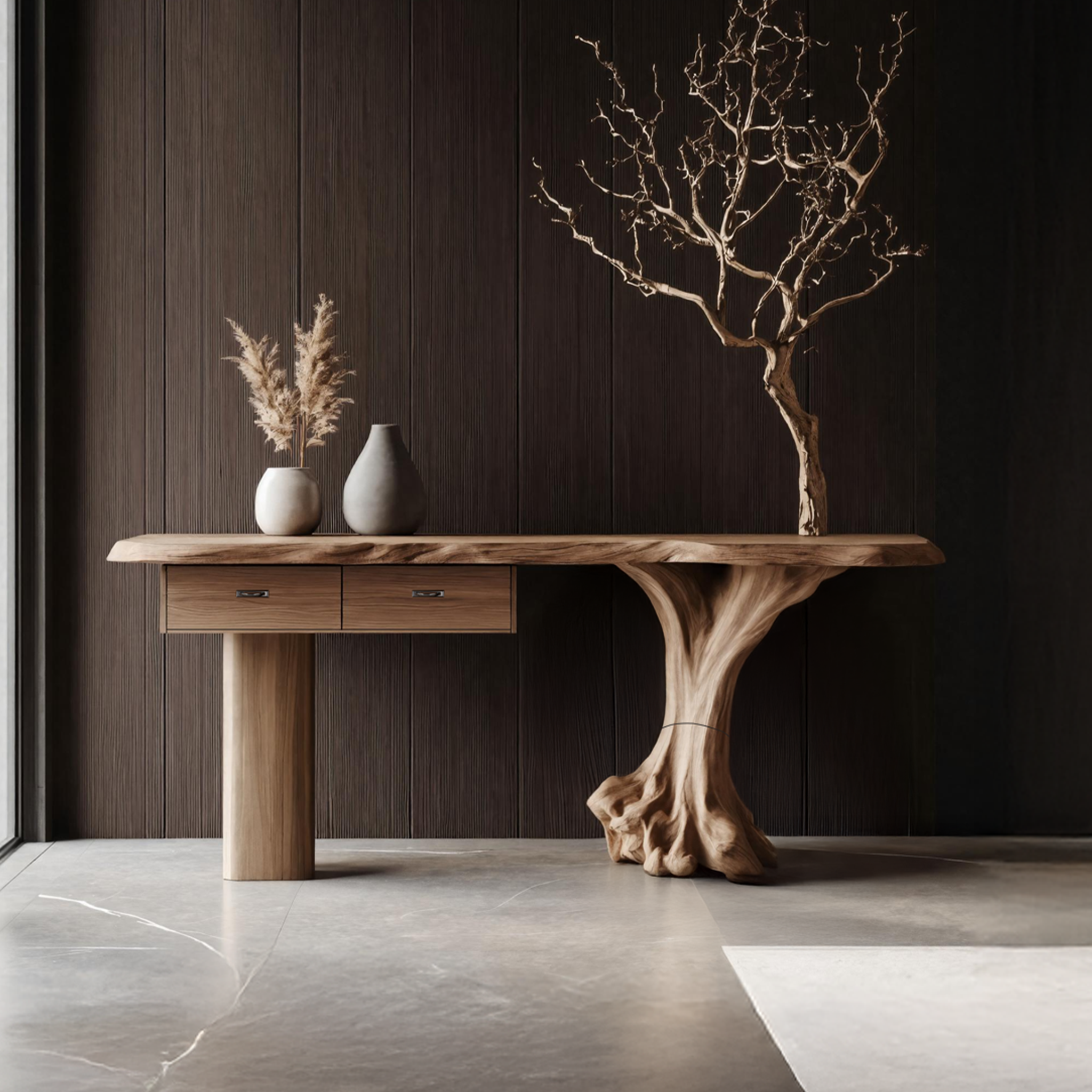 Mid Century Wooden Console Table For Bedroom Decor Minimalist SILDTTNCS014