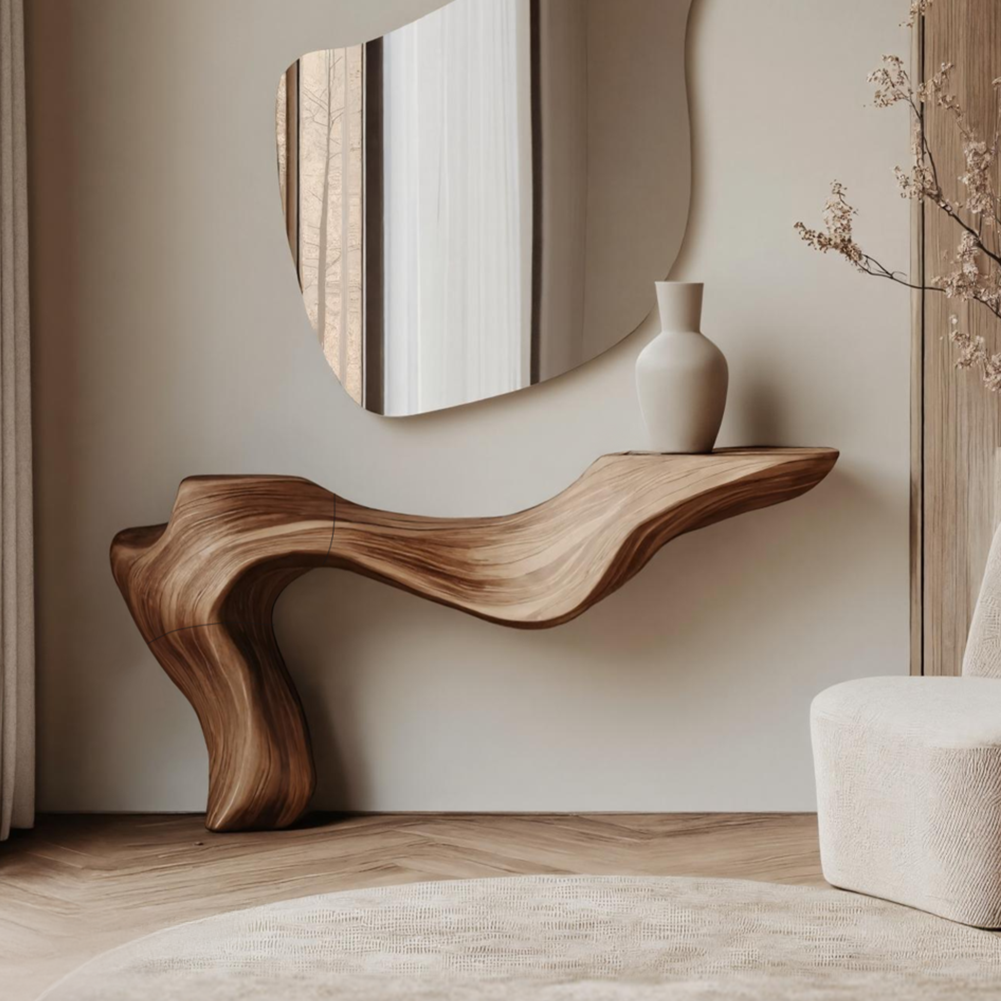 Rustic Live Edge Console Table For Entryway Design Ideas SILDTTNCS001