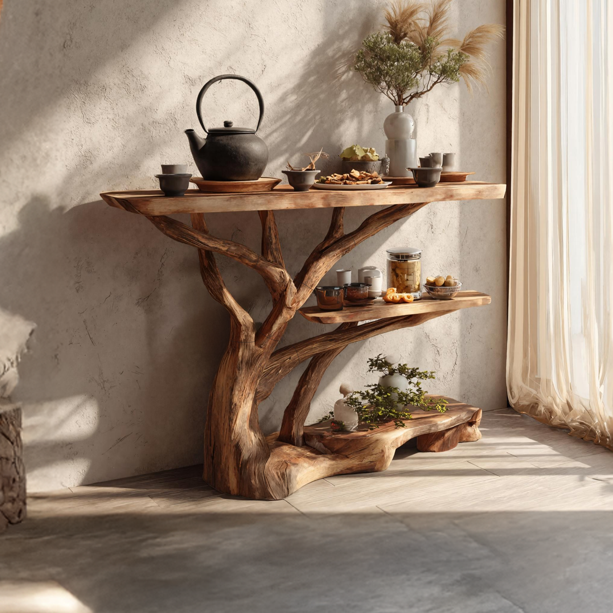 Farmhouse Solid Wood Console Table For Cozy Entryway Furniture Design SILDTTNCS066