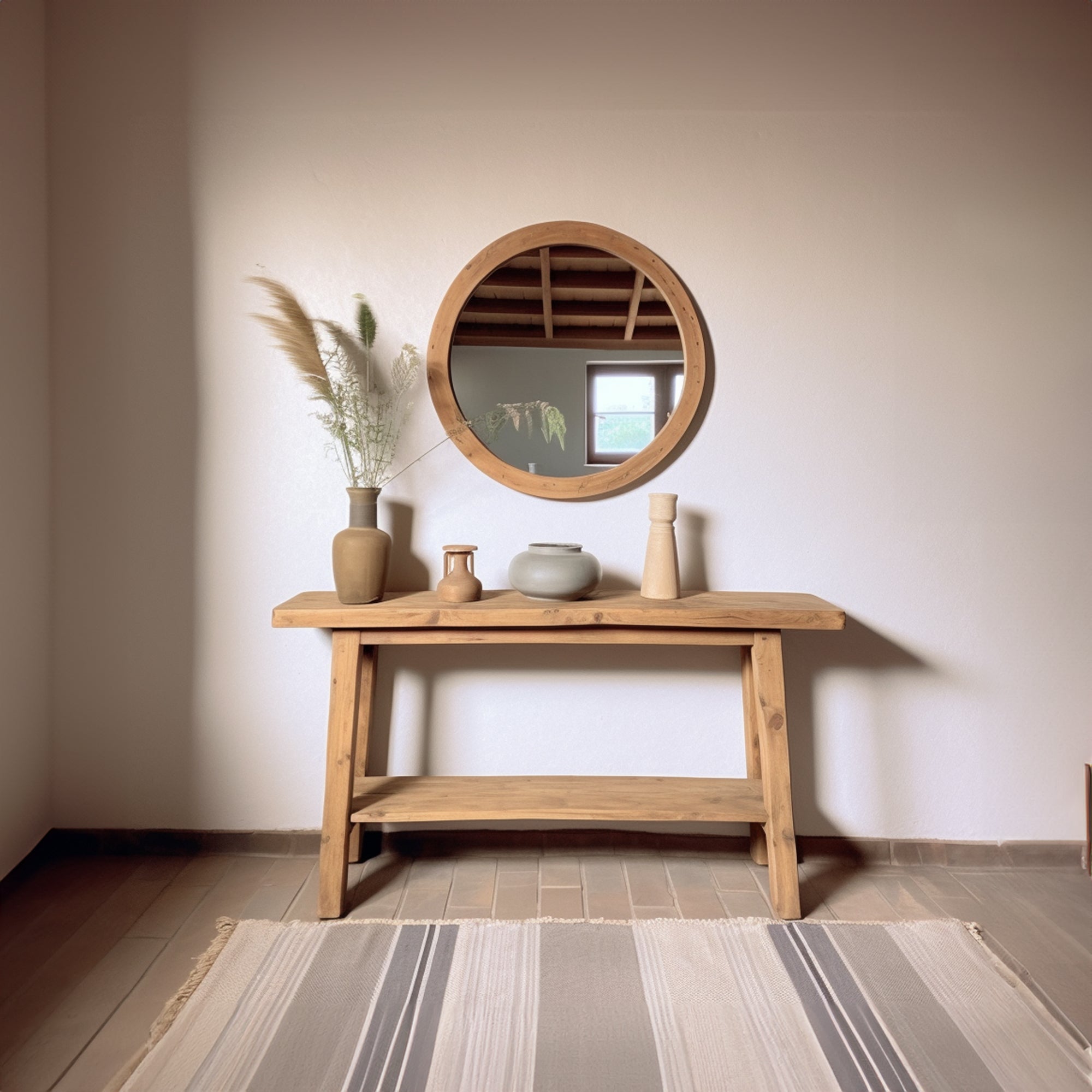 Wood Side Table Modern Decorative SILDTCS058