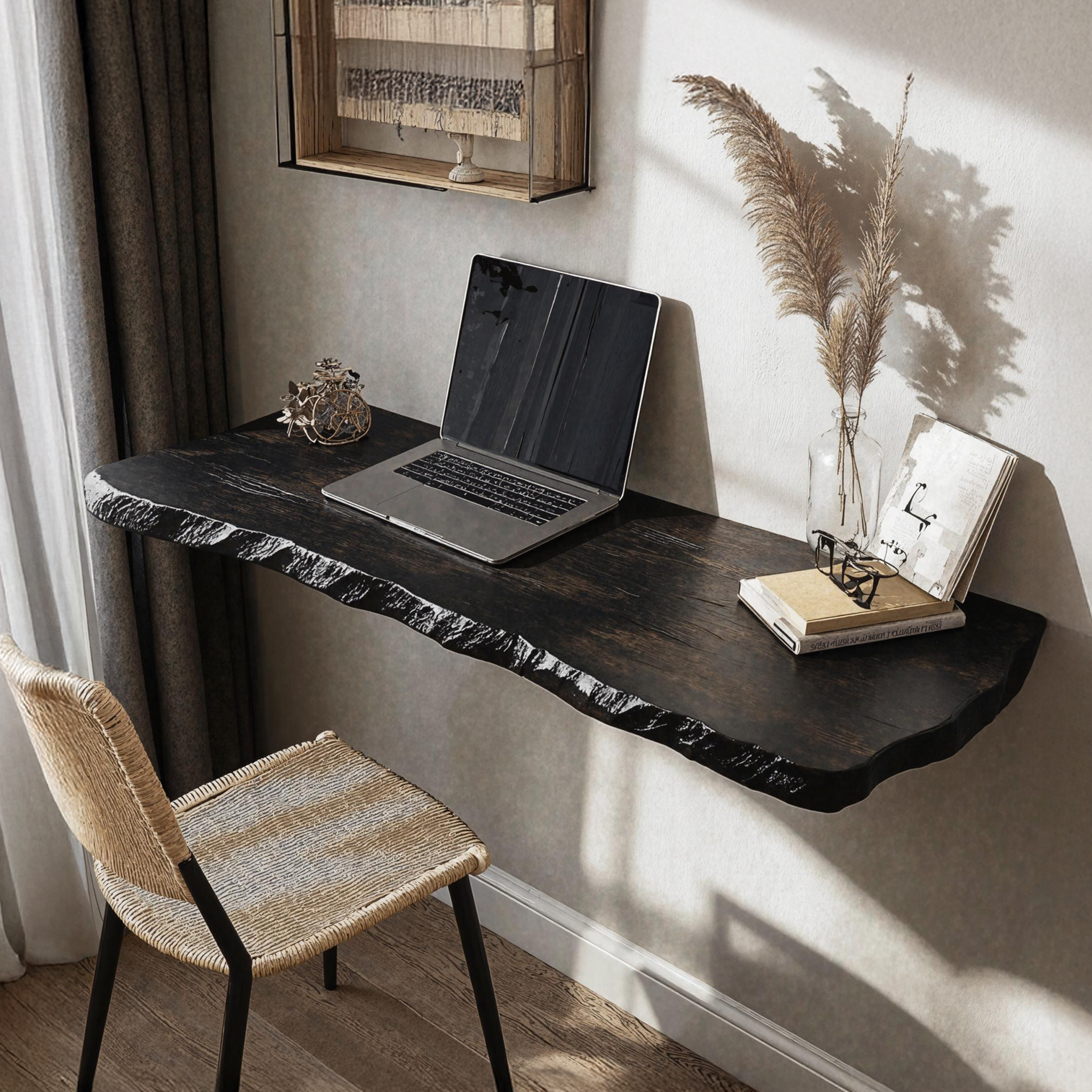 Vintage Wooden Floating Table For Elegant Living Room Setup SILDTFLD012