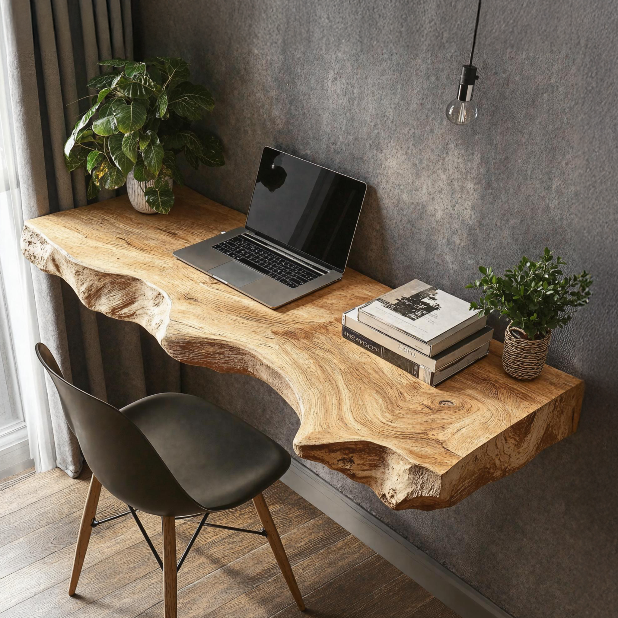 Vintage Wooden Floating Table For Aesthetic Furniture Display SILDTFLD028