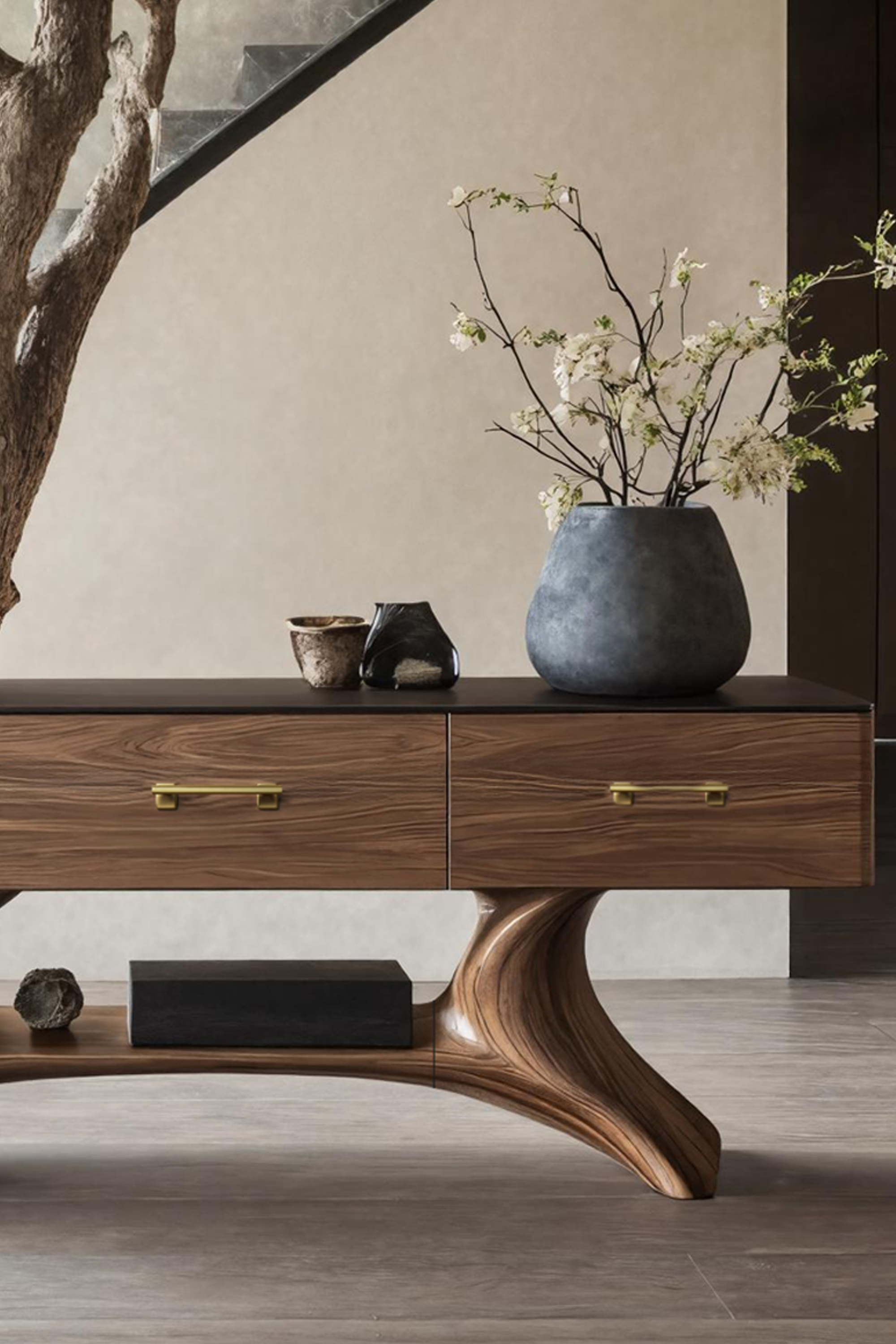 Farmhouse Wooden Console Table For Bedroom Rustic Furniture Decor SILDTTRCS002