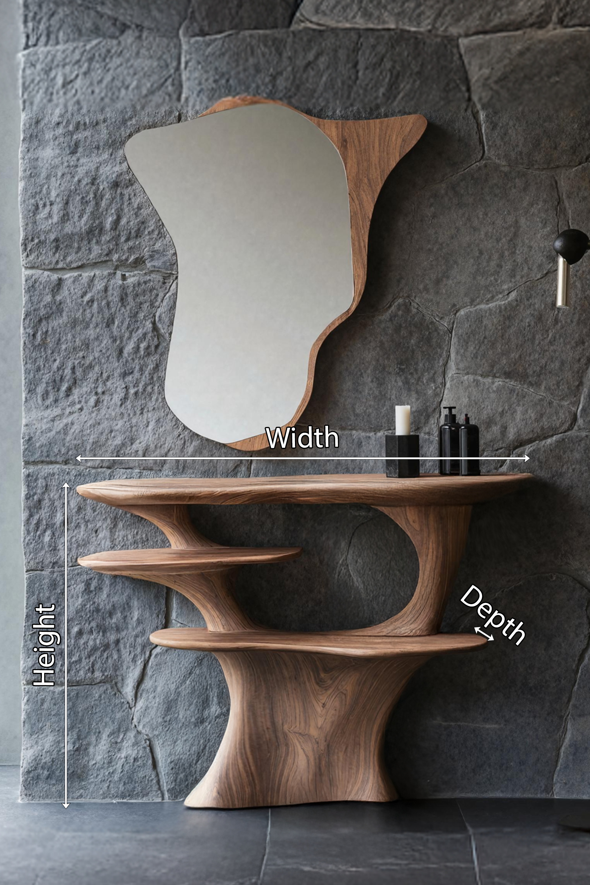 Farmhouse Solid Wood Vanity for Bathroom Furniture Decor SILDTTNMV004