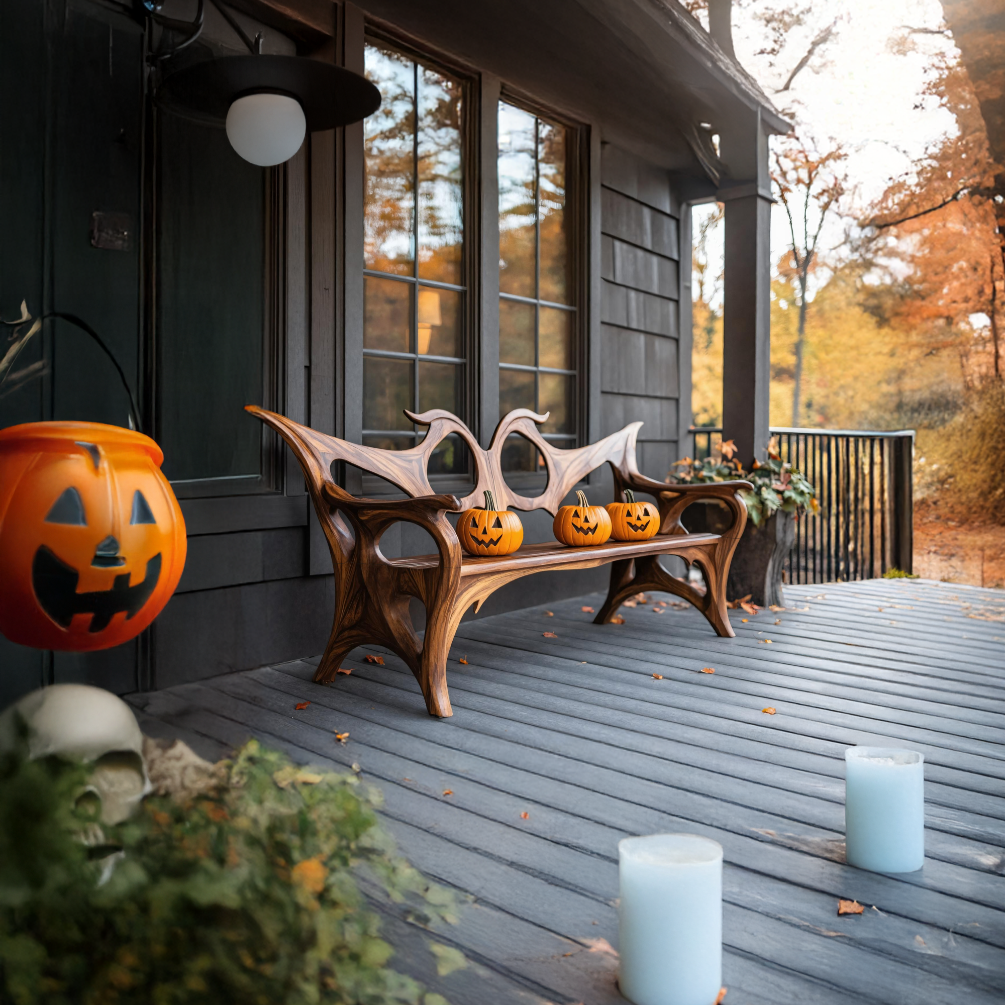 Farmhouse Halloween Patio Chair For Outdoor Halloween Decorations SILDTTNHOB033