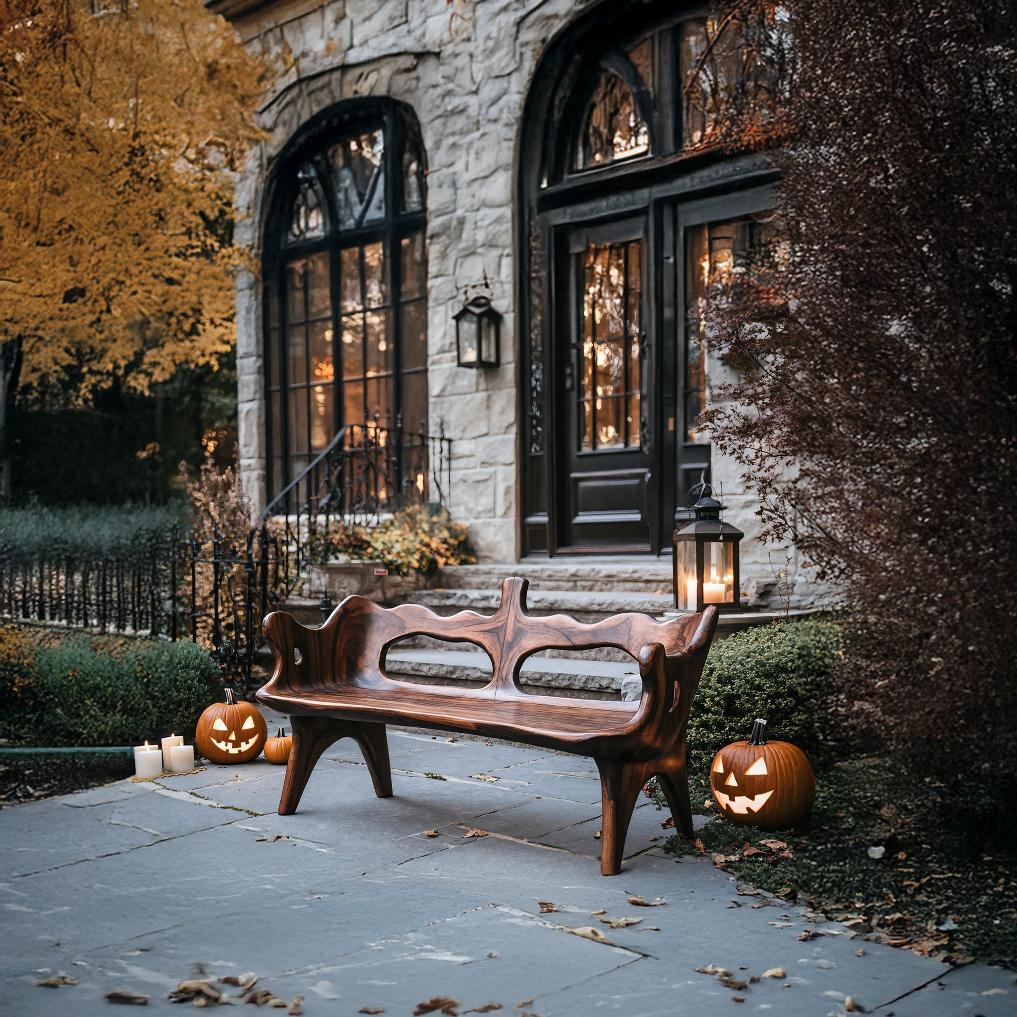 Rustic Halloween Patio Chair For Festive Outdoor Furniture Decor SILDTTNHOB009