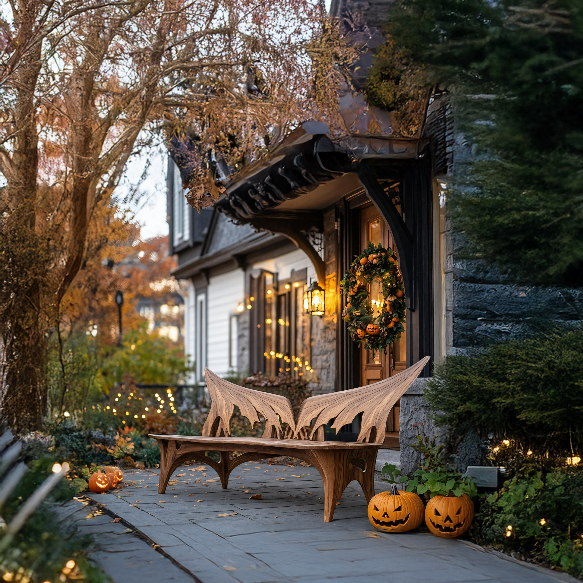 Rustic Halloween Patio Chair For Outdoor Halloween Porch Decor SILDTTNHOB019