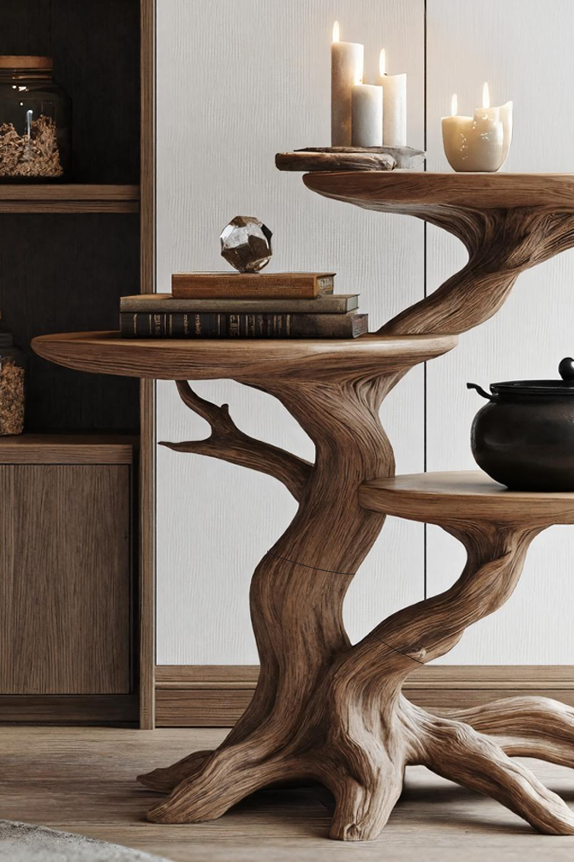 Farmhouse Wooden End Table For Furniture Decor Haunted Autumn Display SILDTTRHEN010