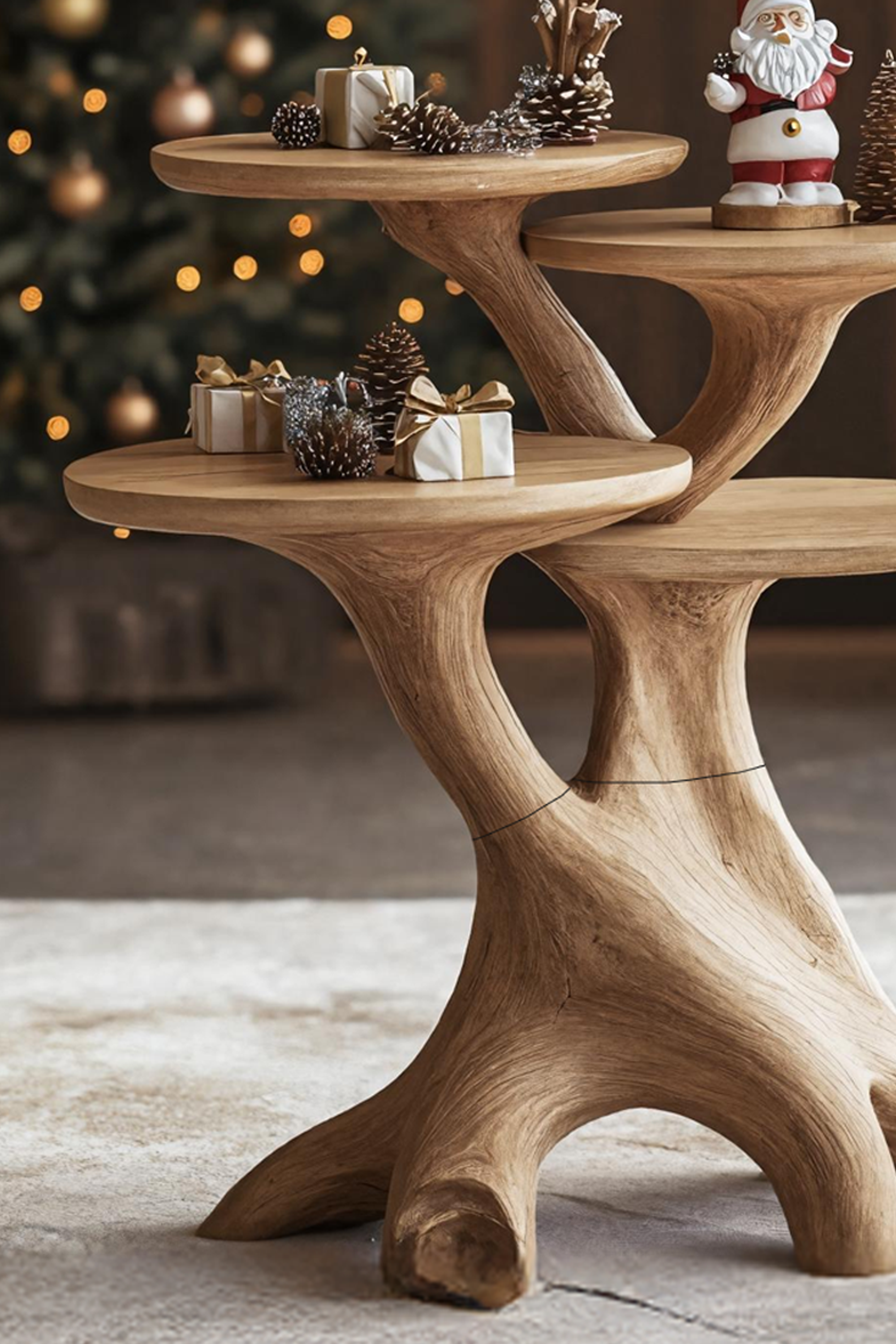 Mid Century Round End Table For Entryway Design Xmas Wall Decor SILDTTRENC009