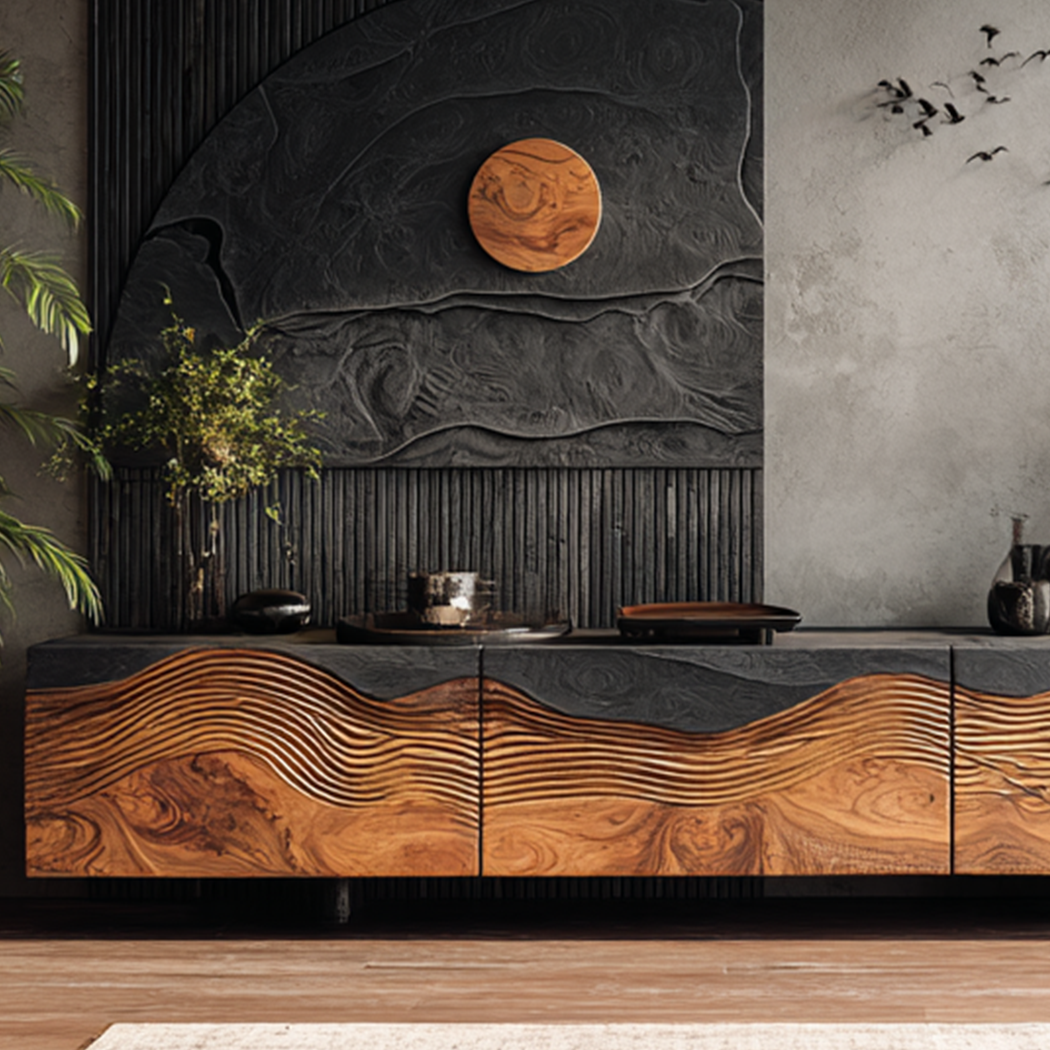 Mid Century Media Cabinet For Home Furniture SILDTTRTVC051