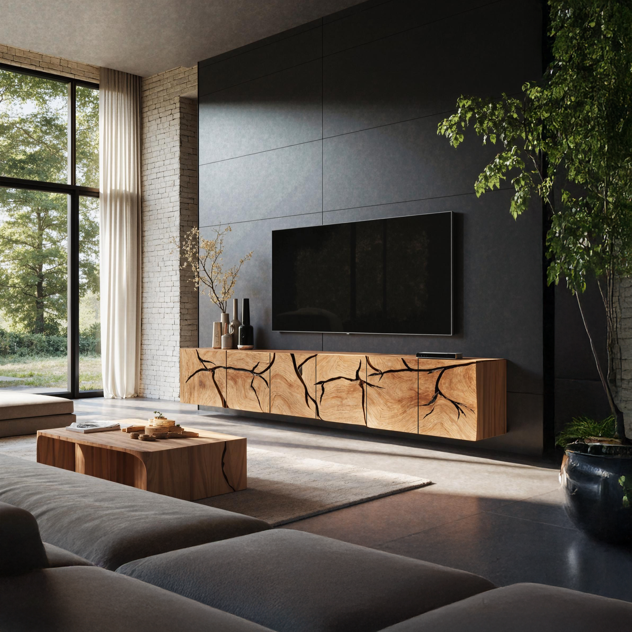 Handcrafted Rustic TV Cabinet For Home Interiors SILDTTRTVC064