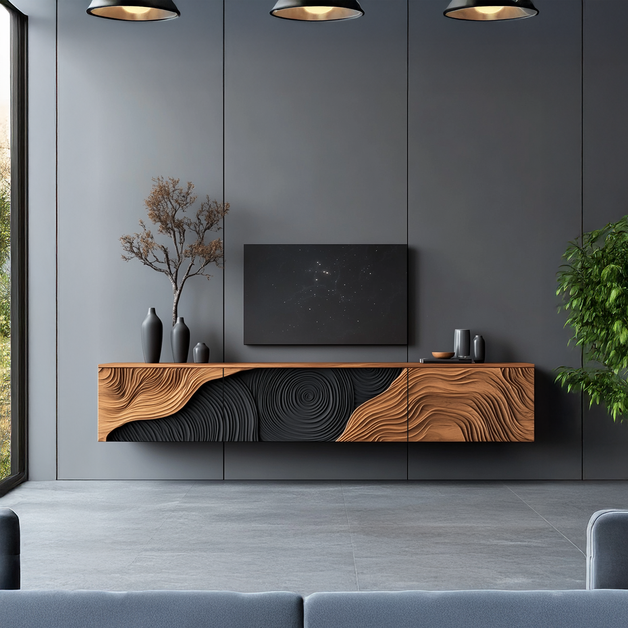 Mid Century Modern TV Cabinet For Entryway Design SILDTTRTVC059