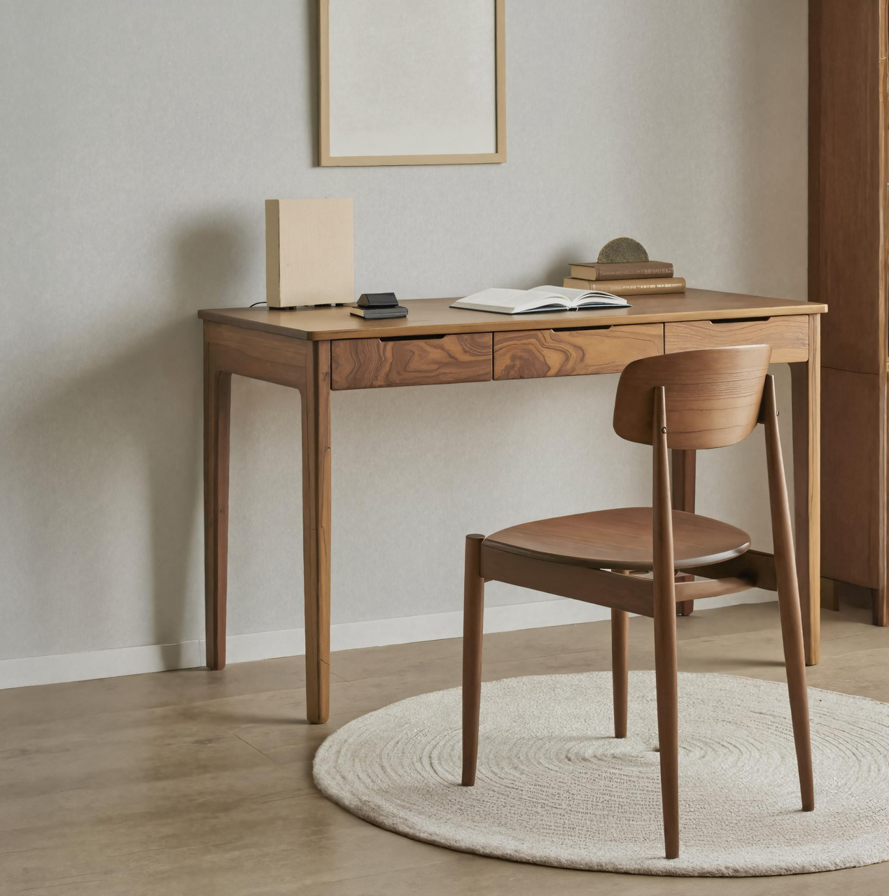 Mid Century Solid Wood Writing Desk For Home Office Or Study Room SITHHNDE034