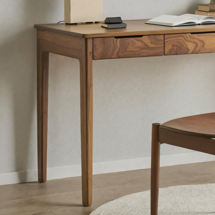 Mid Century Solid Wood Writing Desk For Home Office Or Study Room SITHHNDE034
