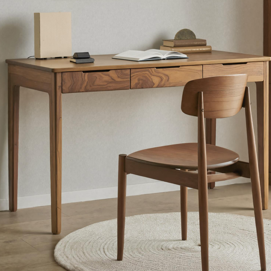 Mid Century Solid Wood Writing Desk For Home Office Or Study Room SITHHNDE034