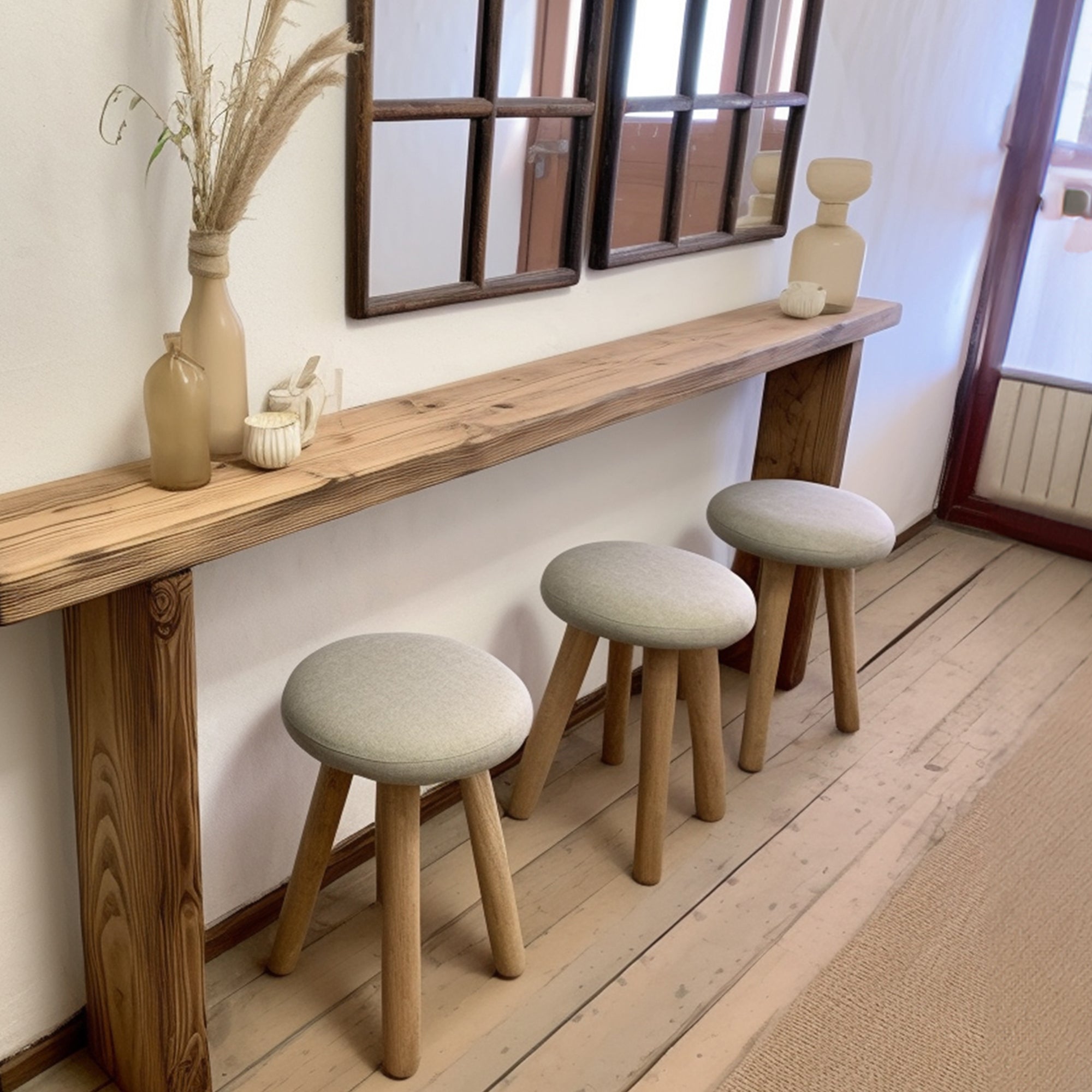 Rustic Entryway Console Table In Solid Wood Design SILDTCS004