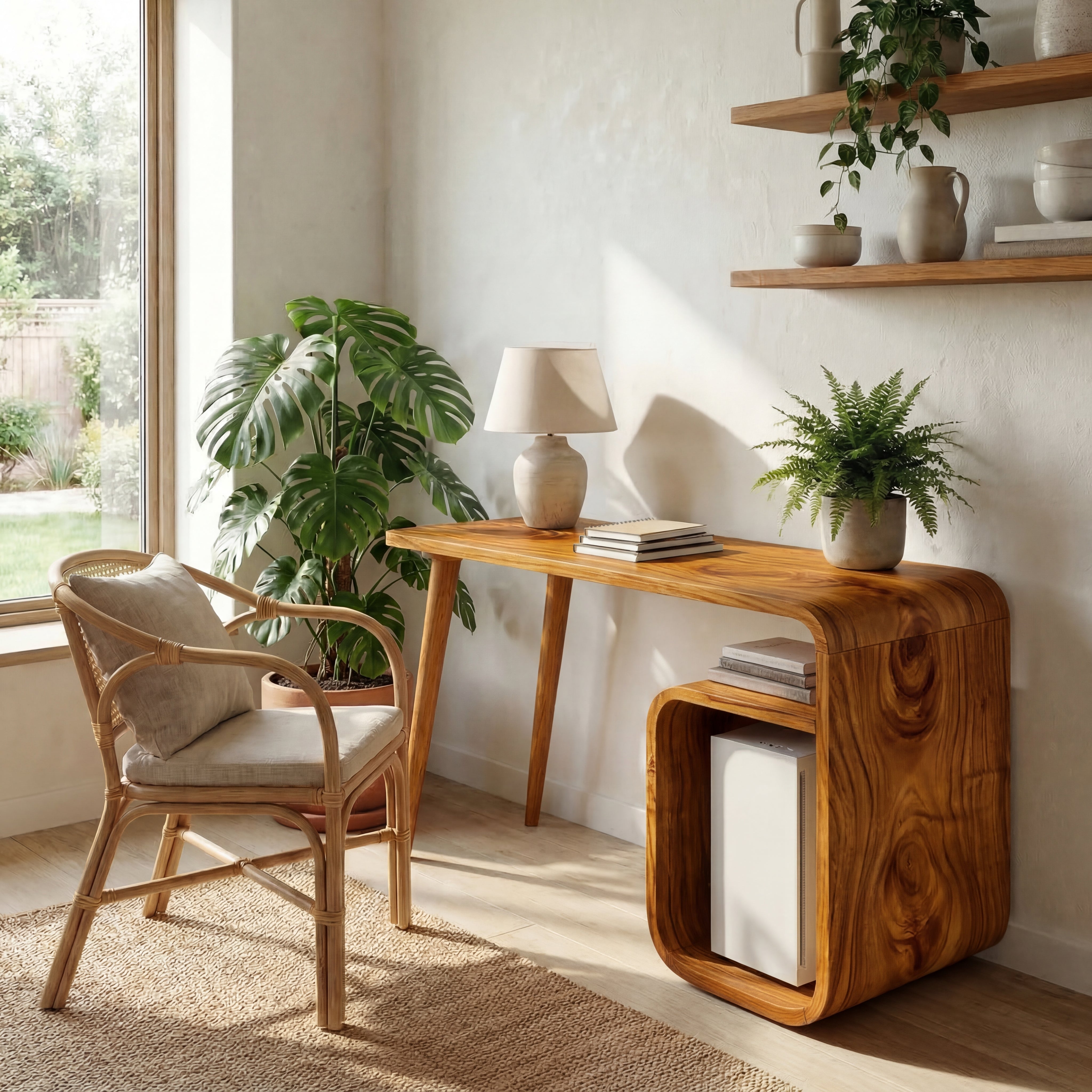 Japandi Writing Desk For Home Office And Bedroom SINLSADK093