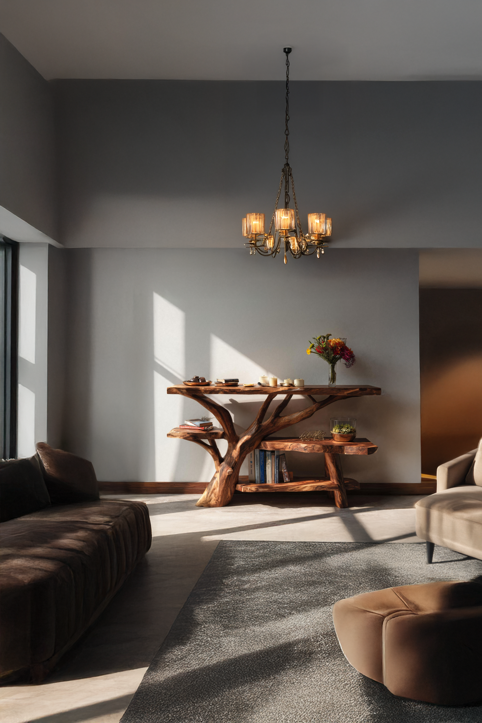 Handcrafted Live Edge Entryway Table For Bedroom Country Home Decoration SILDTTNCS049