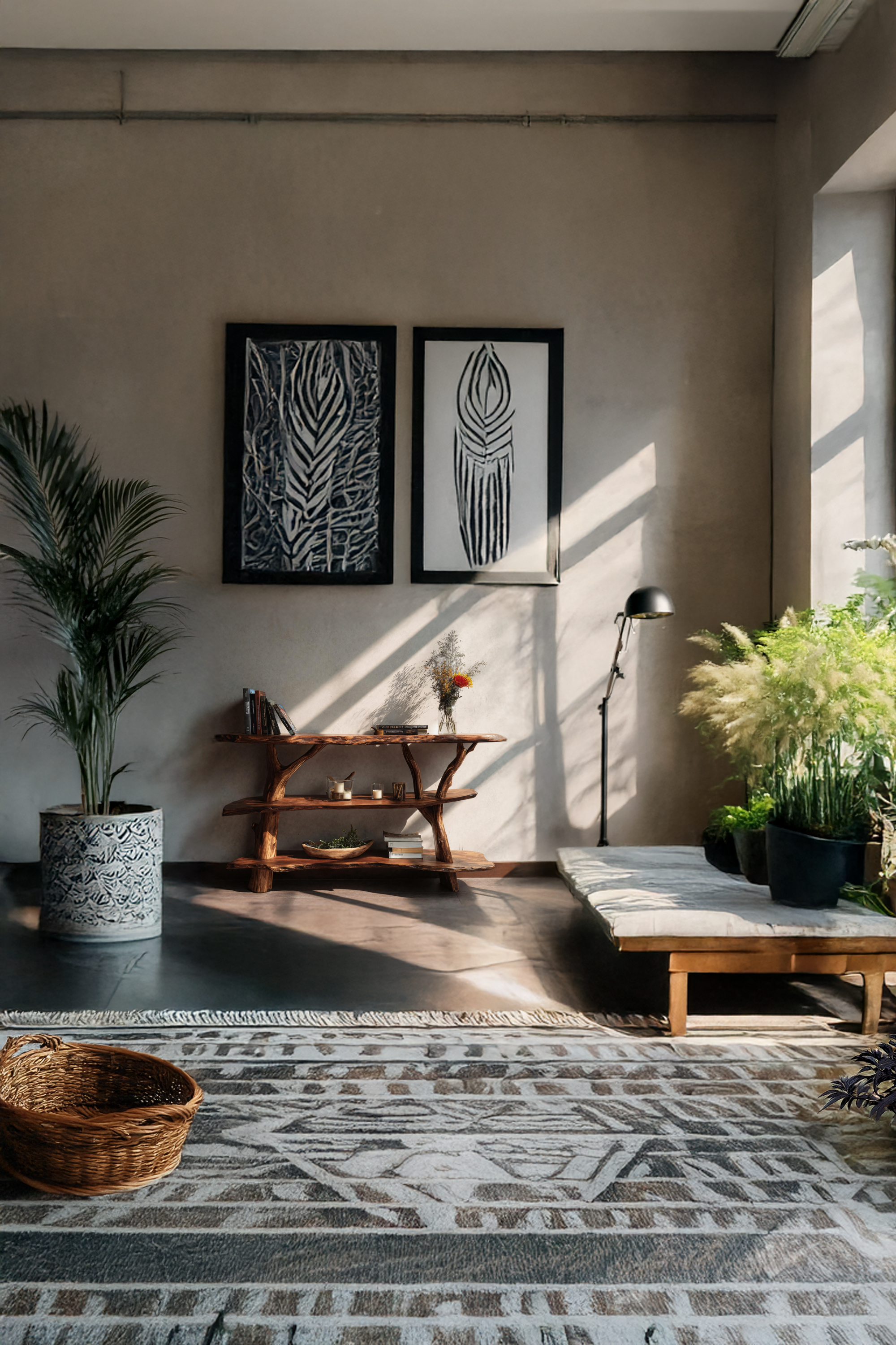 Handcrafted Wooden Live Edge Console Table For Contemporary Living Room SILDTTNCS028