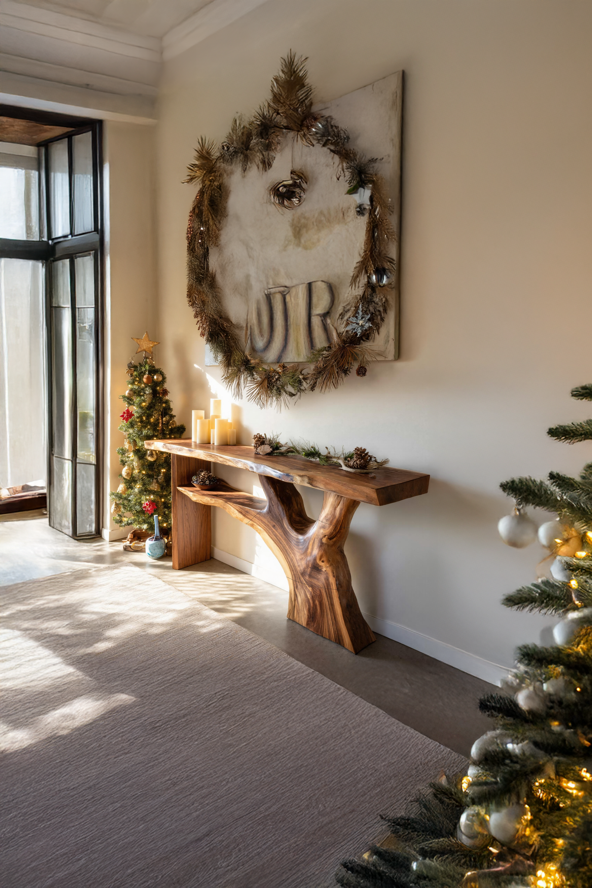 Mid Century Solid Wood Console Table For Holiday Home Decoration SILDTTNCSC005