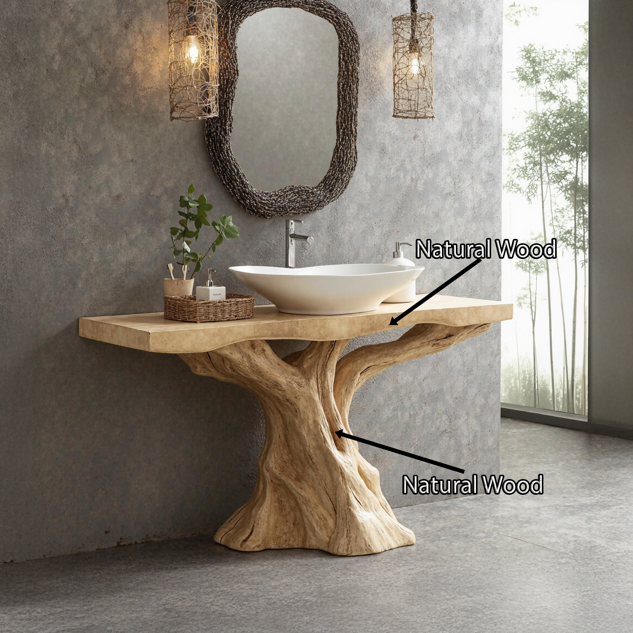 Mid-Century Wood Bathroom Vanity For Stylish Retro Bathrooms SILDTBRV144
