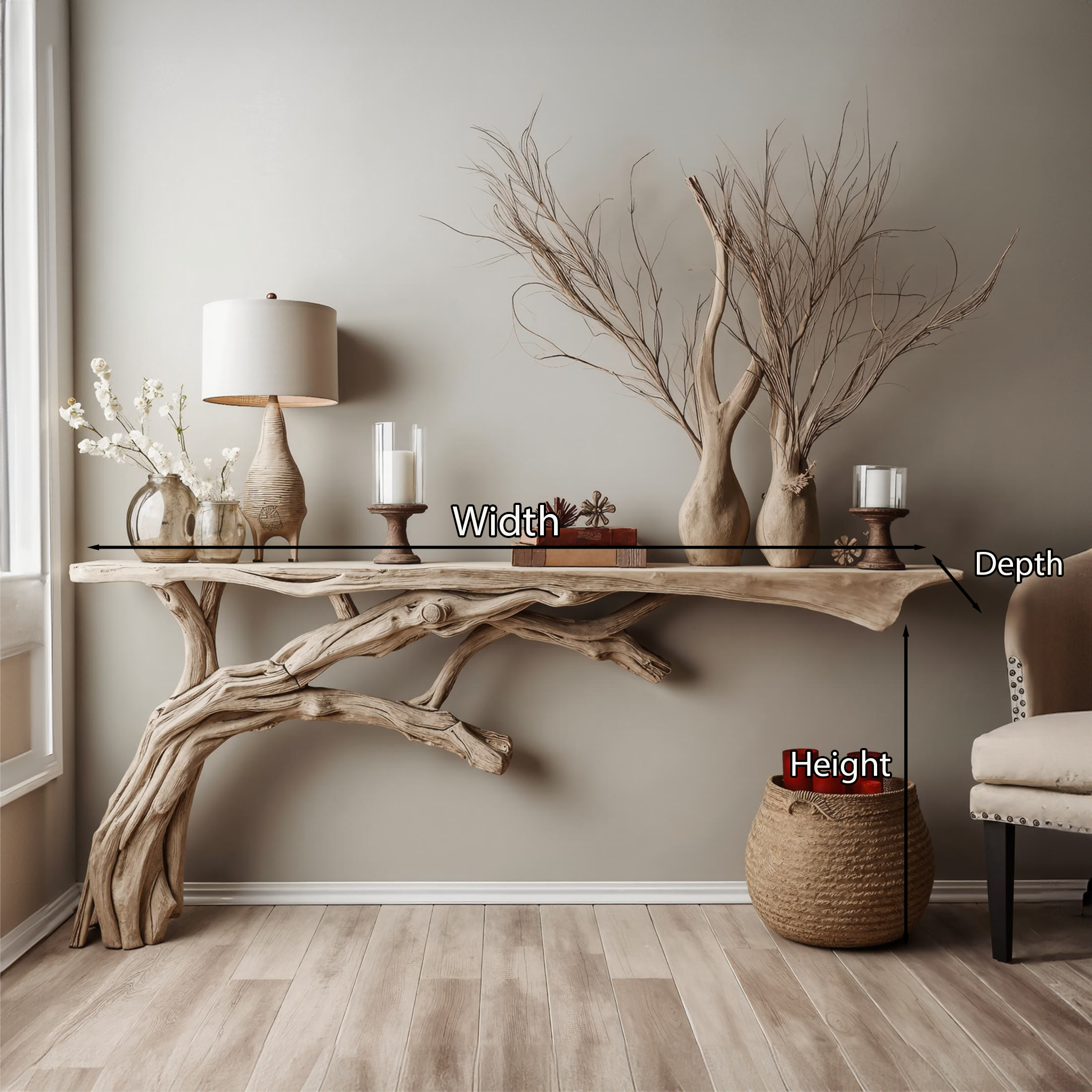 Wood Entry Console Table Hallway Table Home Decor SILDTCS100