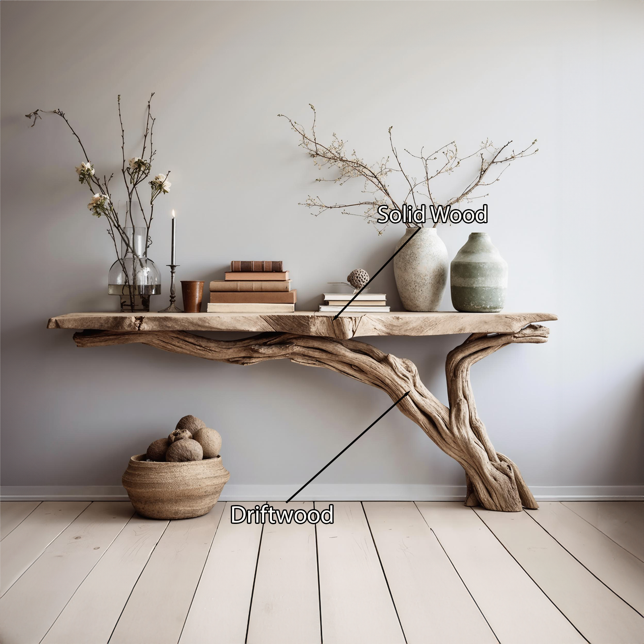 Wood Console Table Rustic Entry Table Home Decor SILDTCS097