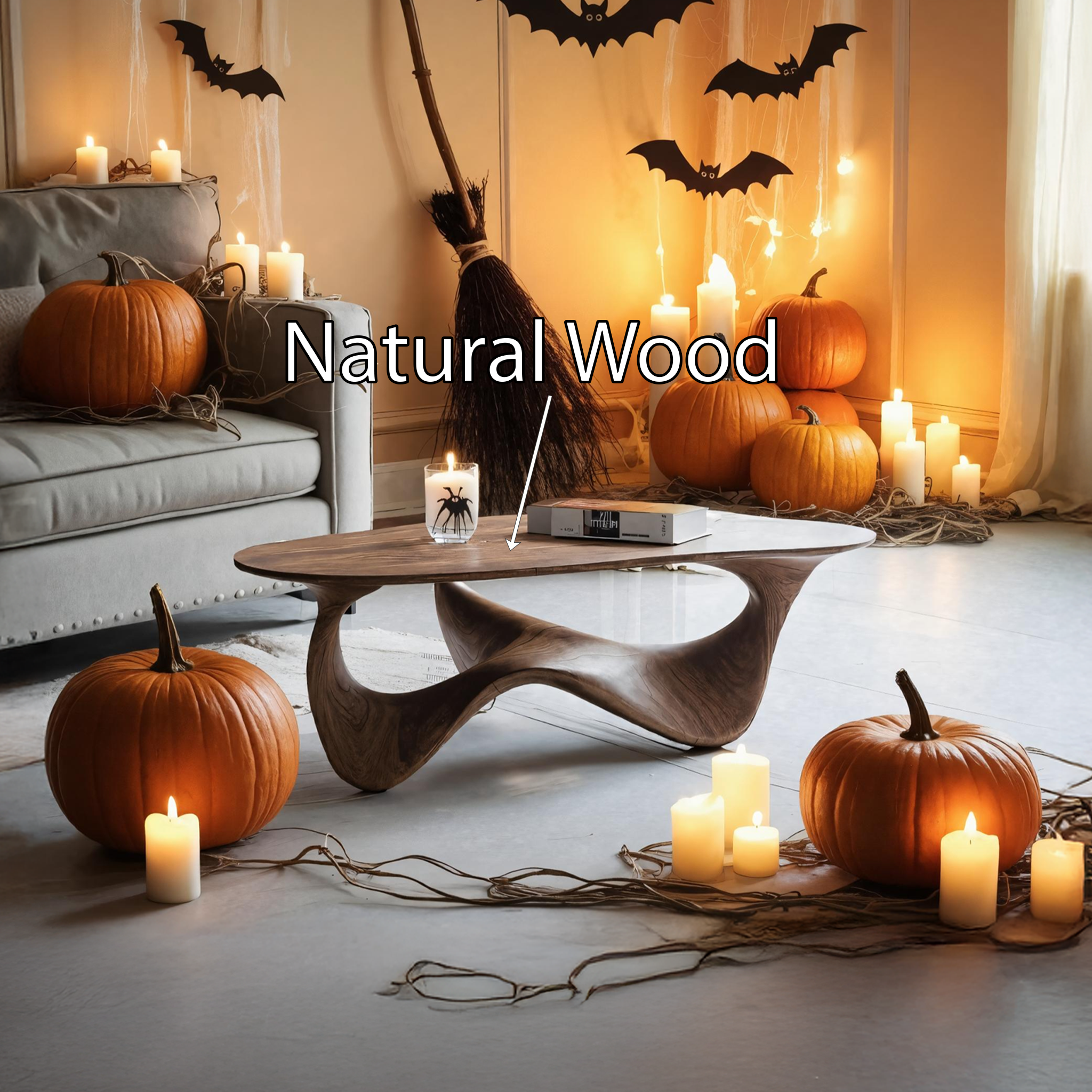 Modern Live Edge Coffee Table For Bedroom Decor Halloween Furniture SILDTTRHCF008