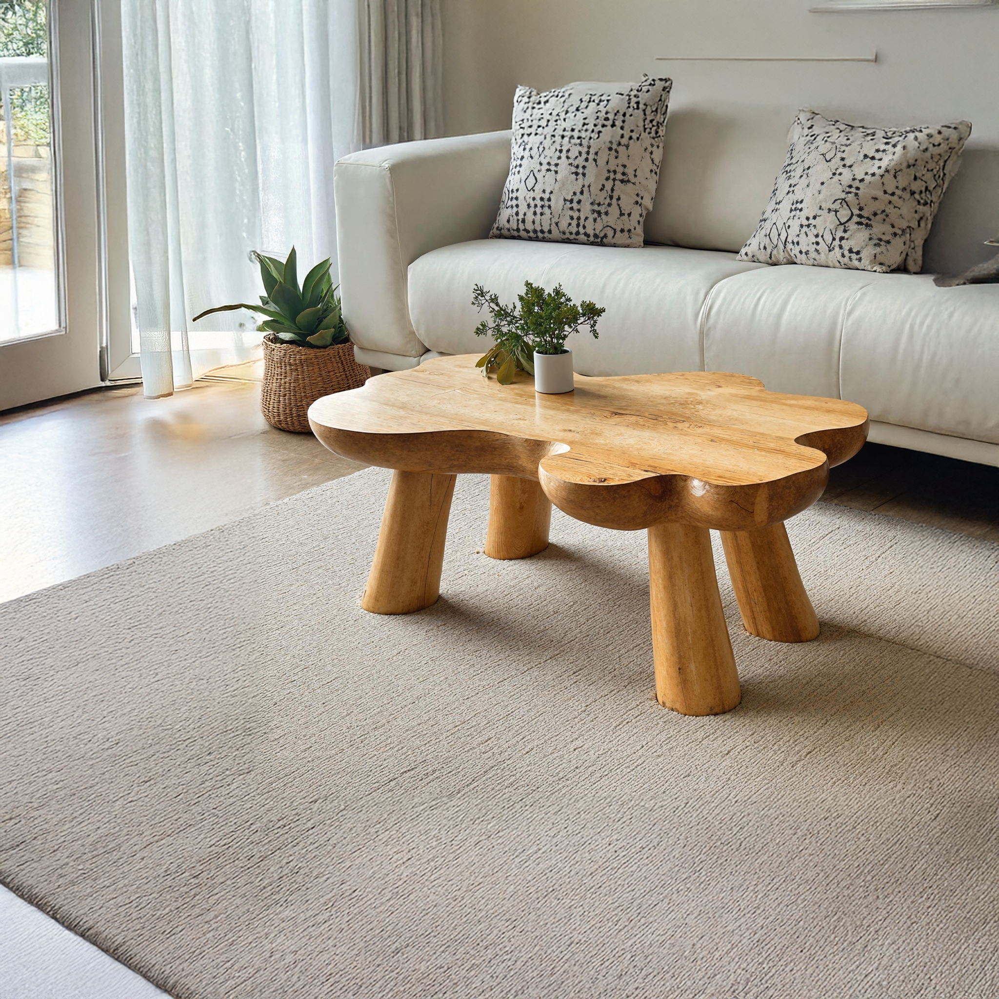 Handcrafted Wood Coffee Table For Rustic Decor SILDTCF092