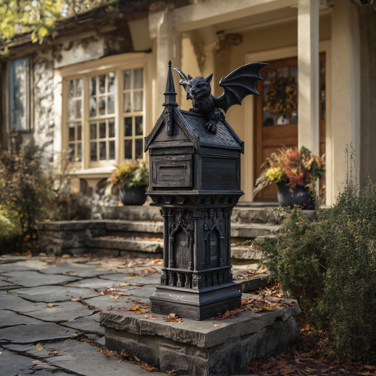 Gothic Gargoyle Mailbox For Garden Or Halloween Decor SITHTTHW011