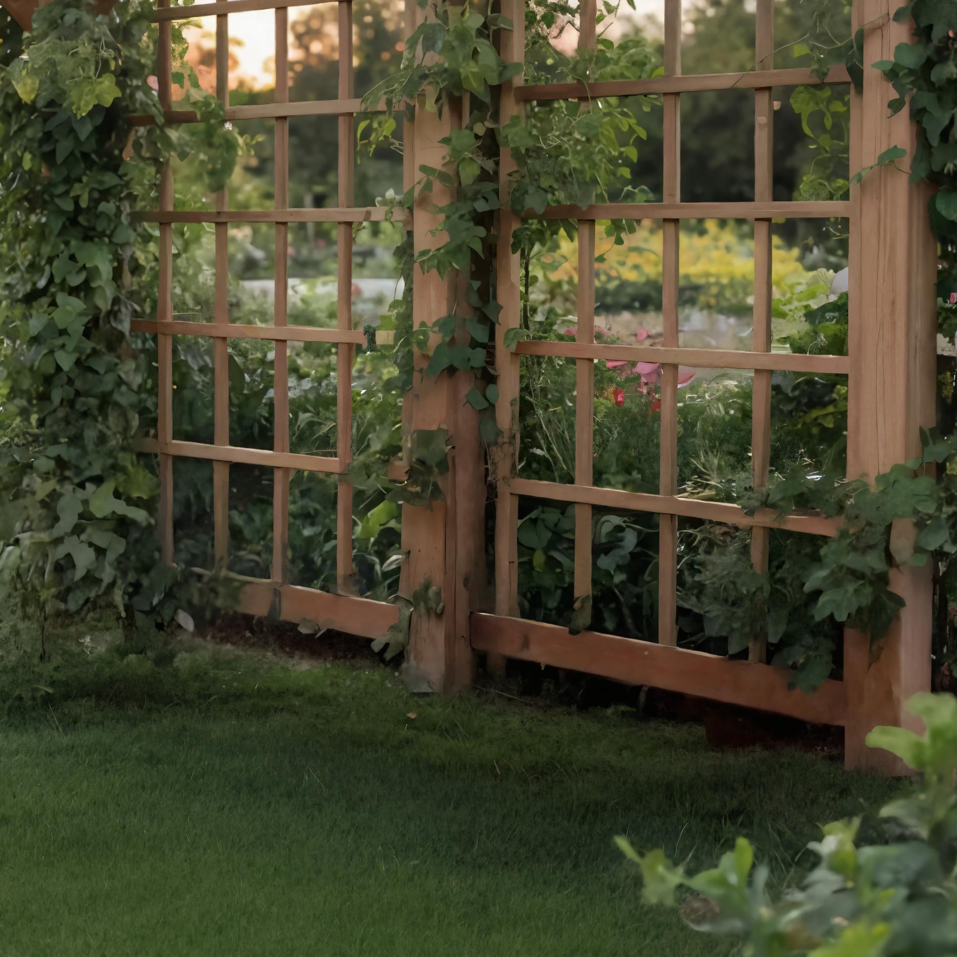 Rustic Handcrafted Outdoor Garden Seating And Trellis For Patio Or Yard SITHPER001
