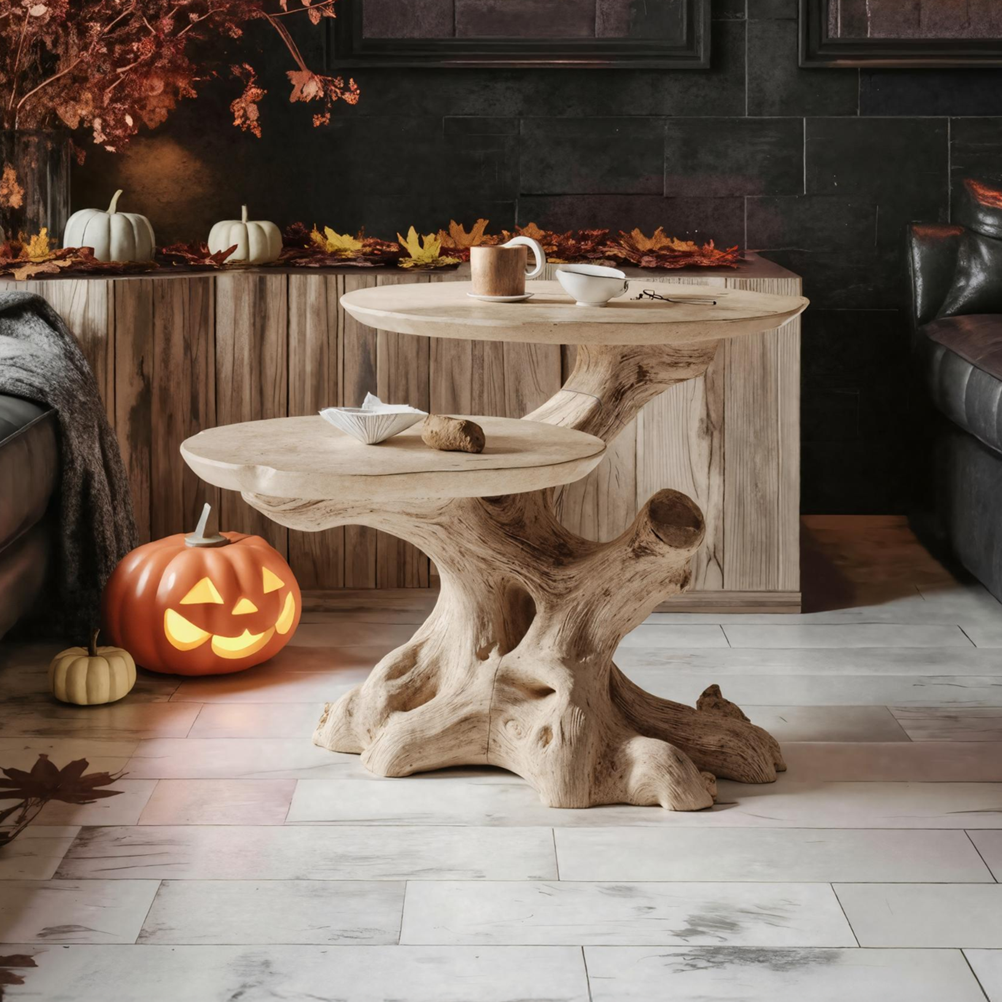 Modern Solid Wood End Table For Entryway Design Halloween Furniture SILDTTNHEN002