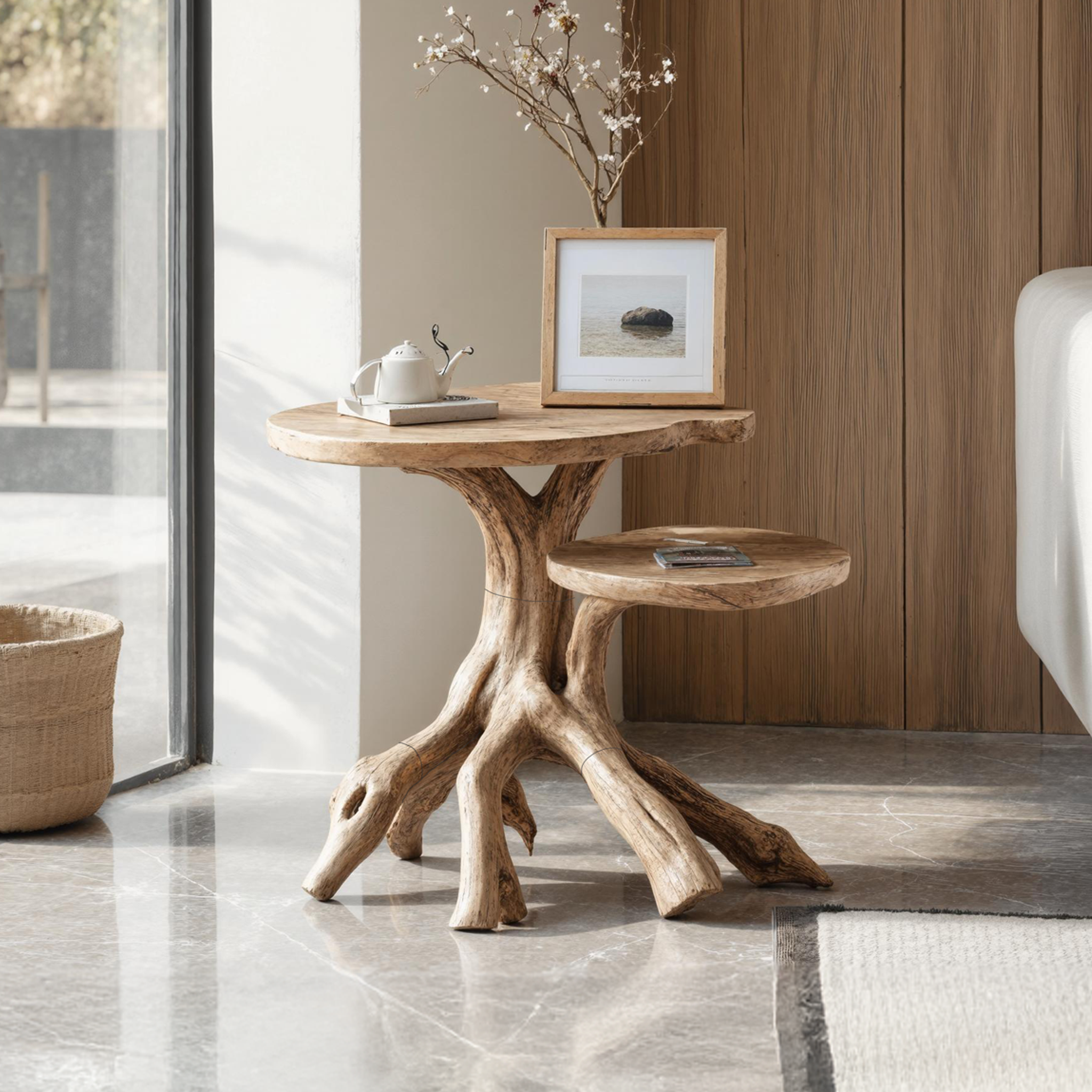 Farmhouse Live Edge End Table Entryway Table SILDTTNEN014