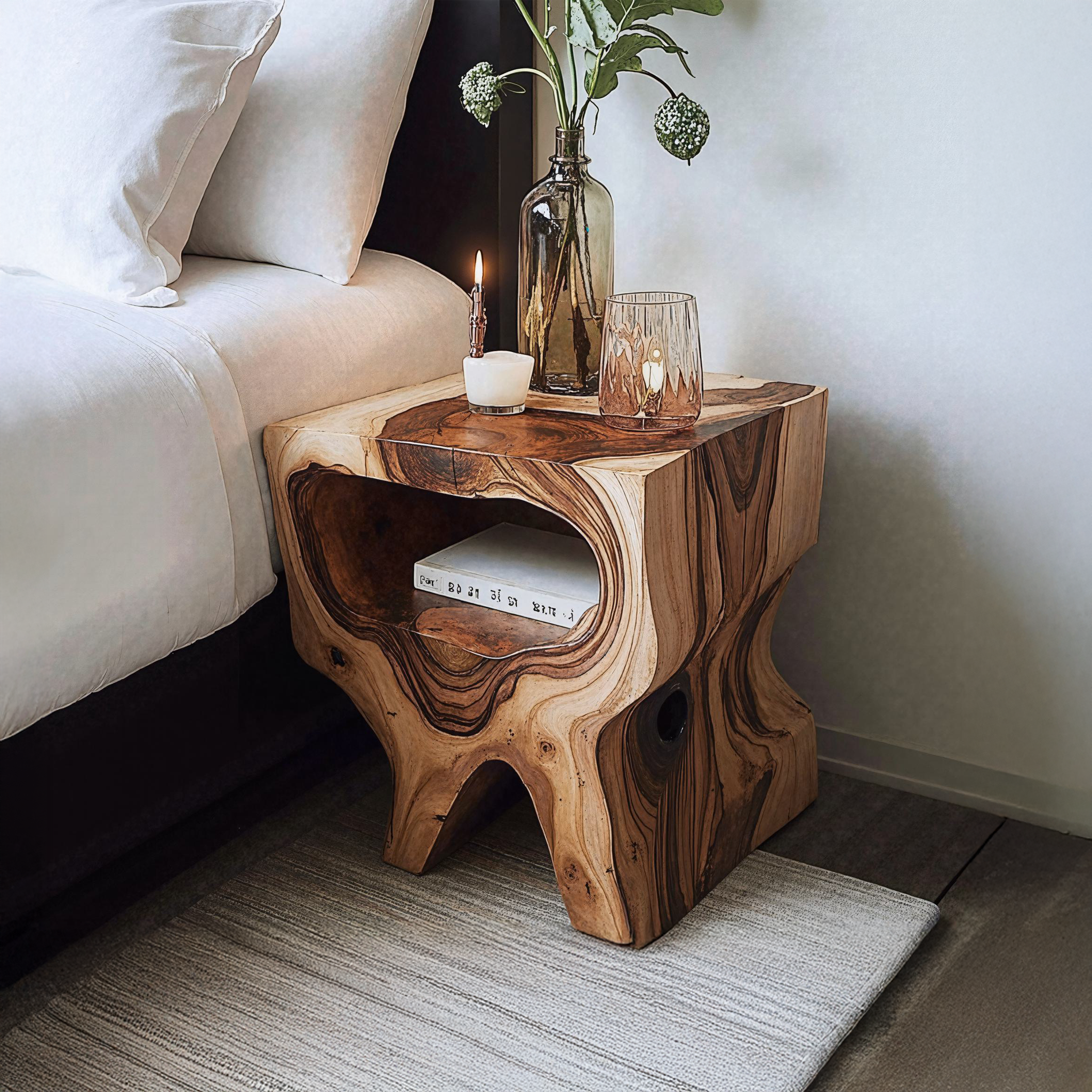 Handcrafted End Table Rustic Table For Living Room SILDTEN082