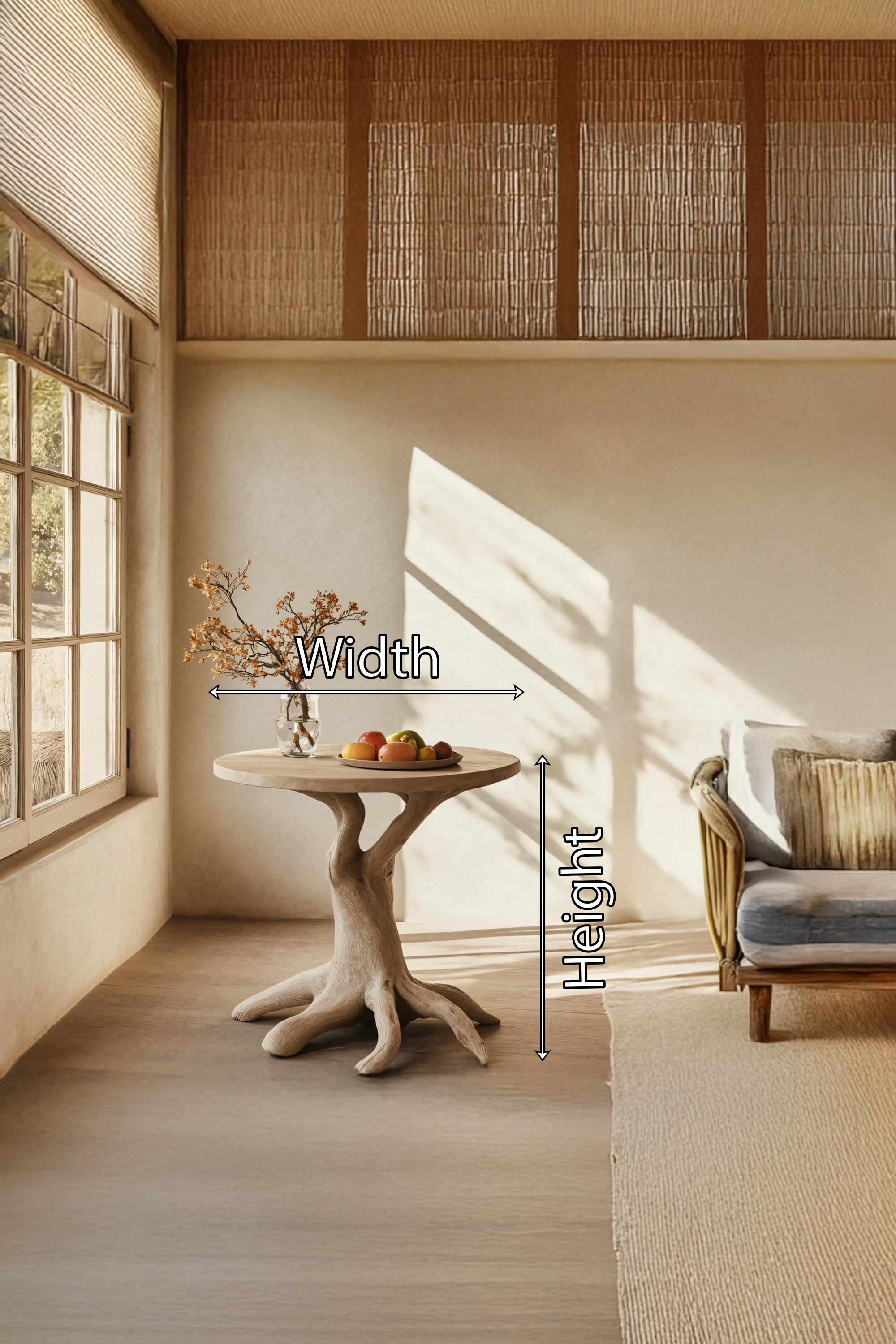 Farmhouse Round End Table For Living Room Modern Furniture Accent SILDTTREN006