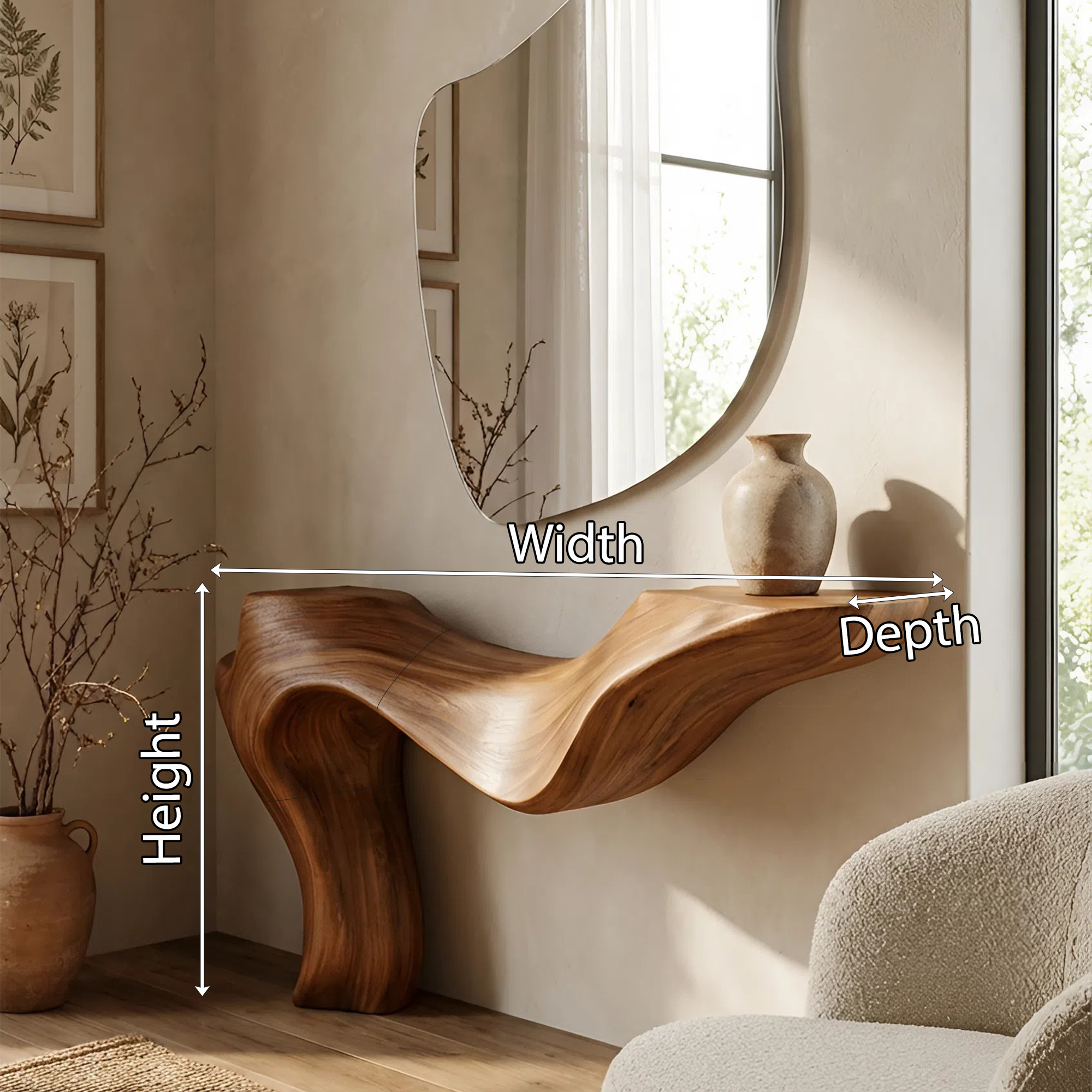 Rustic Live Edge Console Table For Entryway Design Ideas SILDTTNCS001