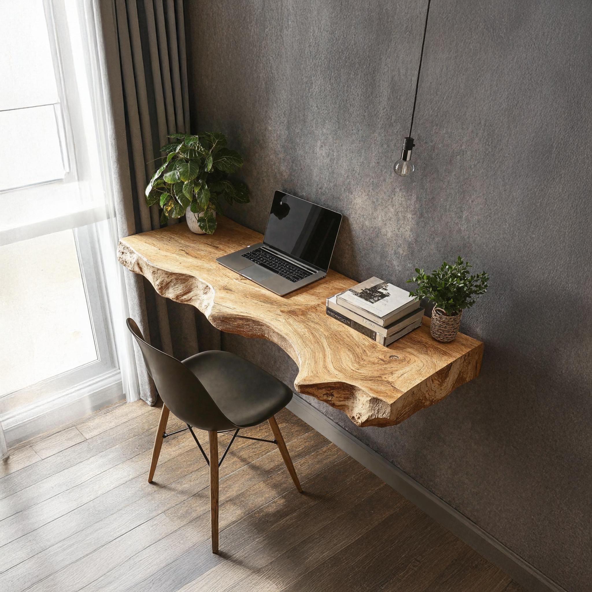 Vintage Wooden Floating Table For Aesthetic Furniture Display SILDTFLD028