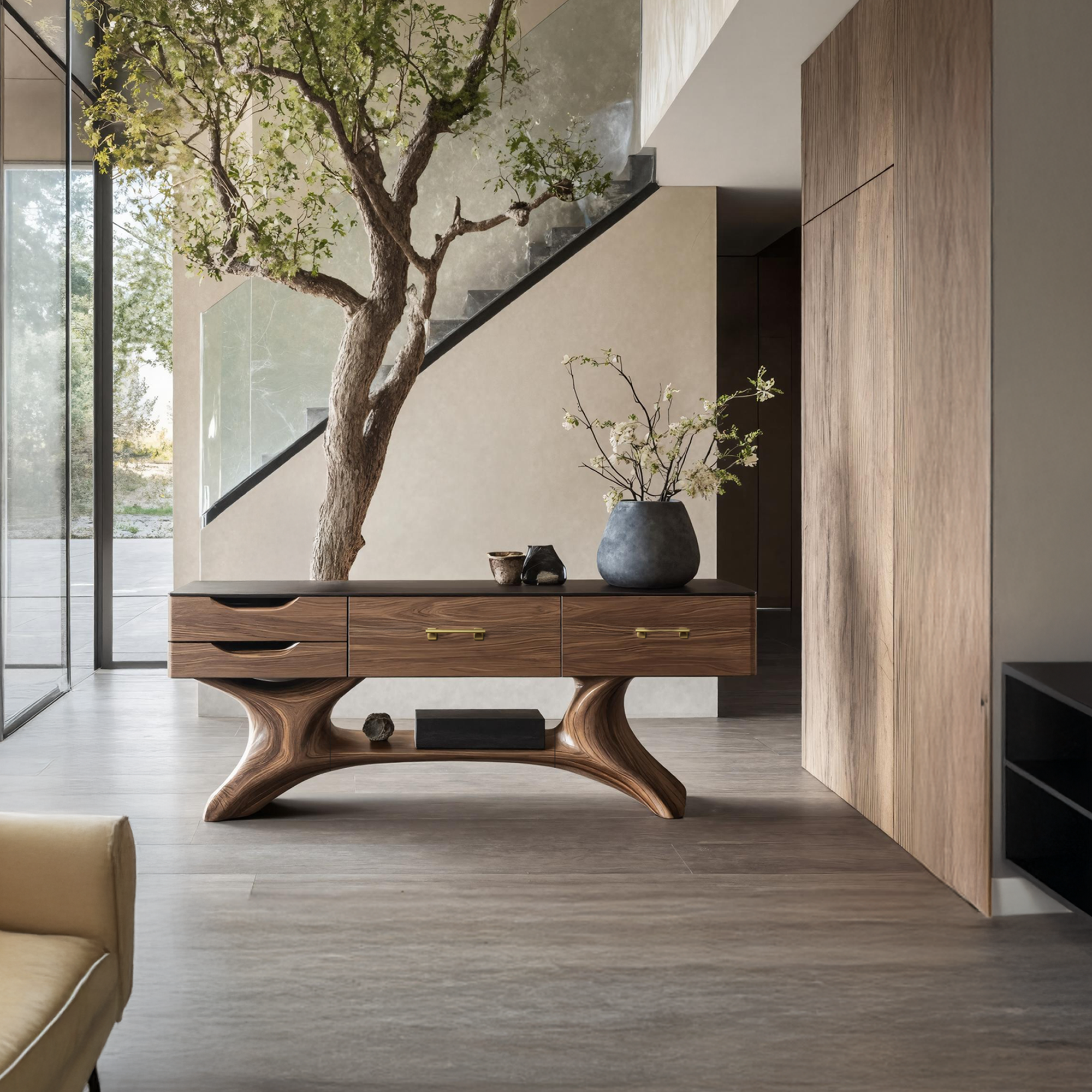 Farmhouse Wooden Console Table For Bedroom Rustic Furniture Decor SILDTTRCS002